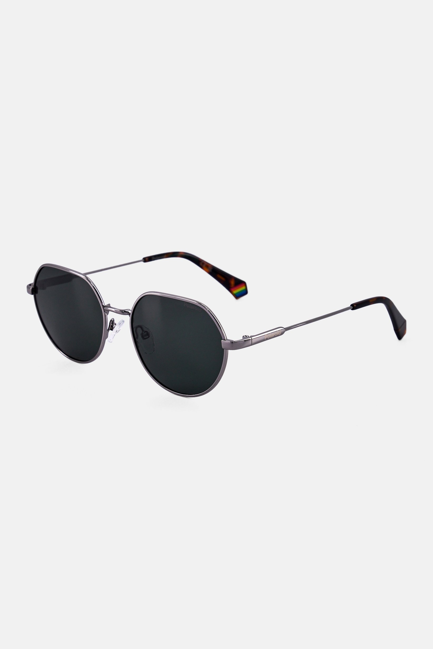 Men 207849SMF54UC Round Sunglasses, Silver