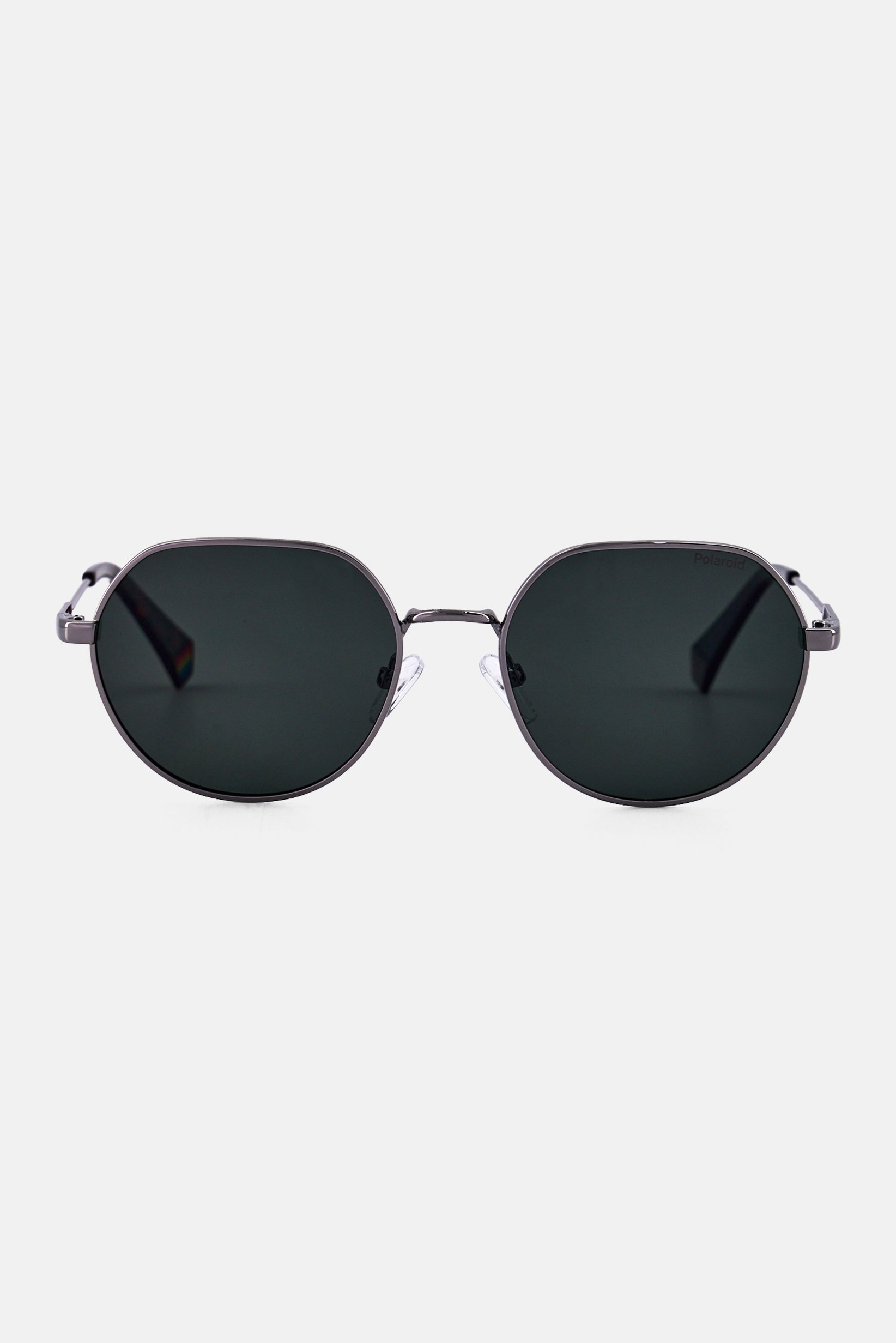 Men 207849SMF54UC Round Sunglasses, Silver