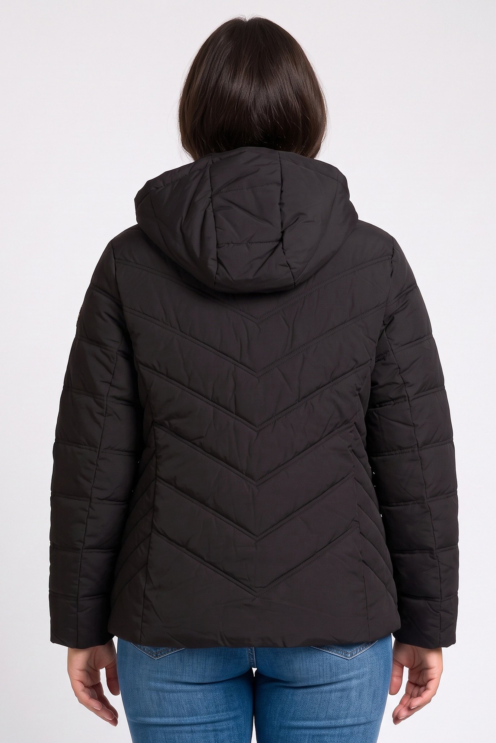 Women Quilted Puffer Jacket, Black