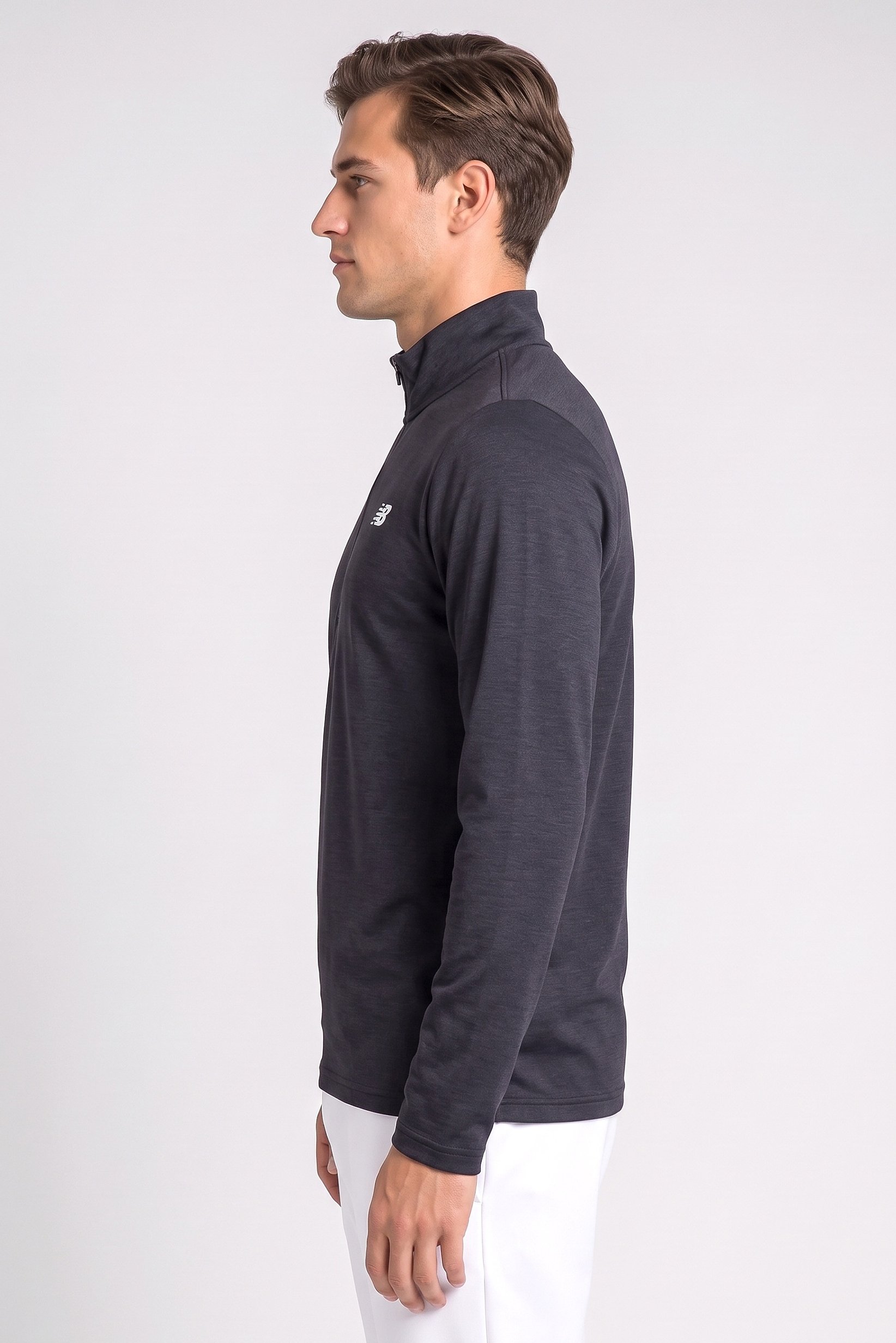 Men Sportswear Fit Long Sleeve Training Sweatshirts, Black