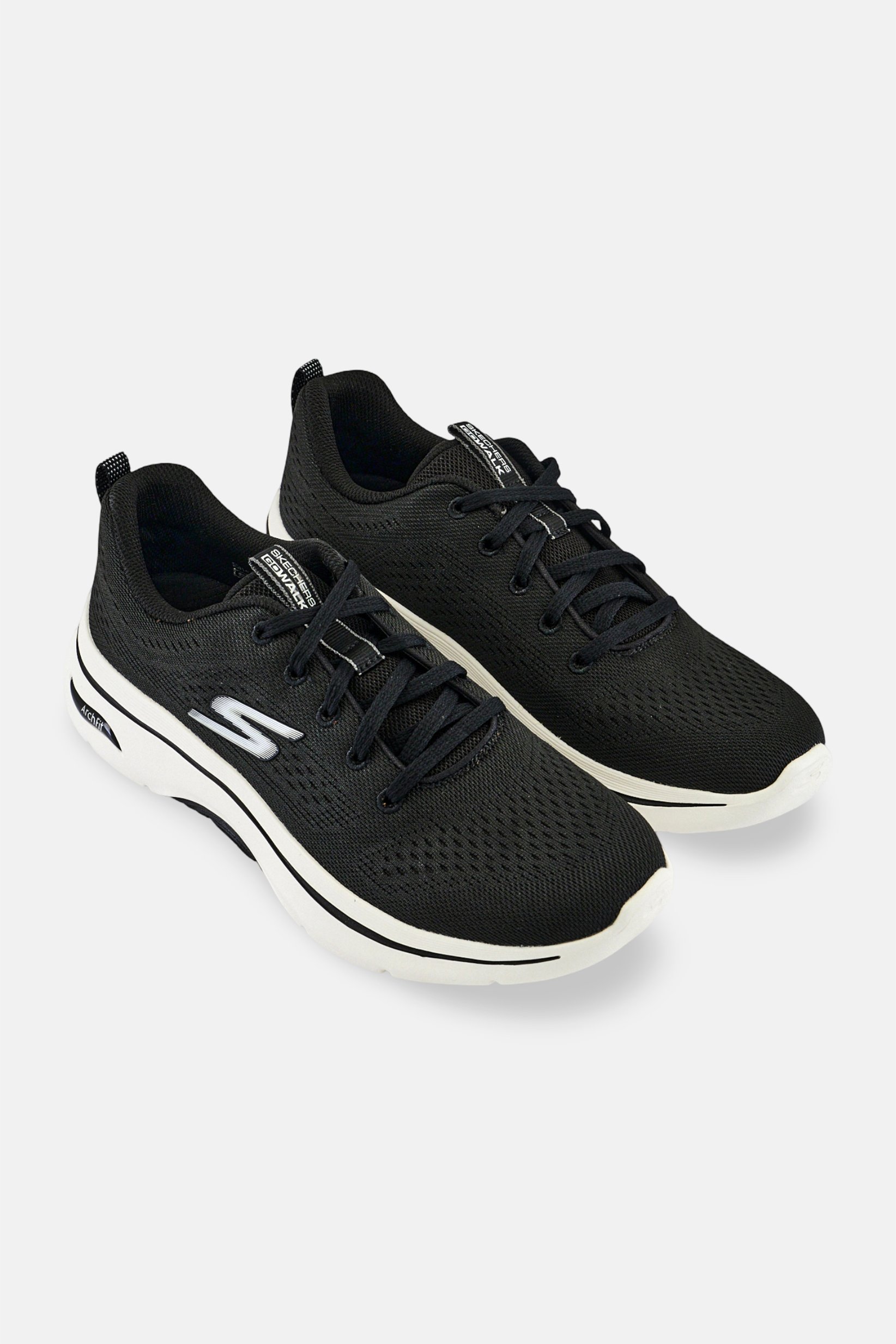 Women Go Walk Lace Up Training Shoes, Black