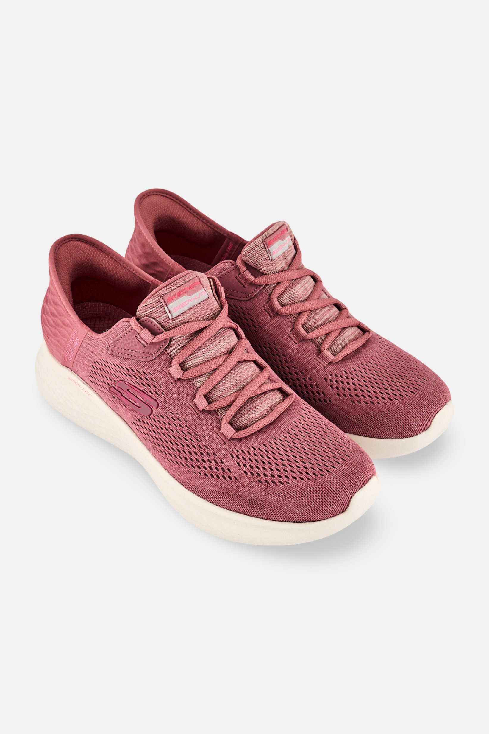 Women Natural Beauty Lace Up Training Shoes, Dark Mauve