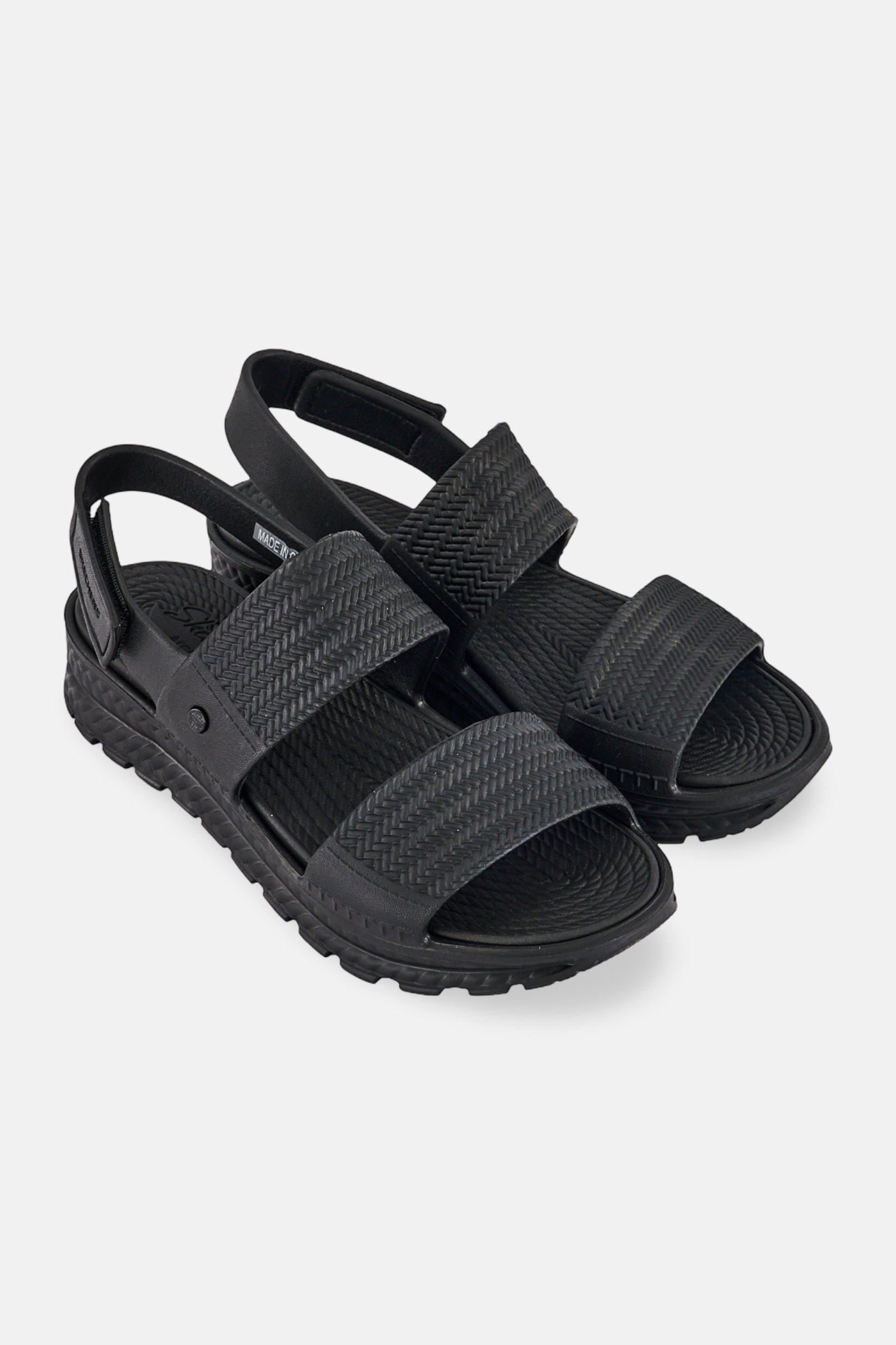 Women Sunny Days Velcro Closure Walking Sandals, Black