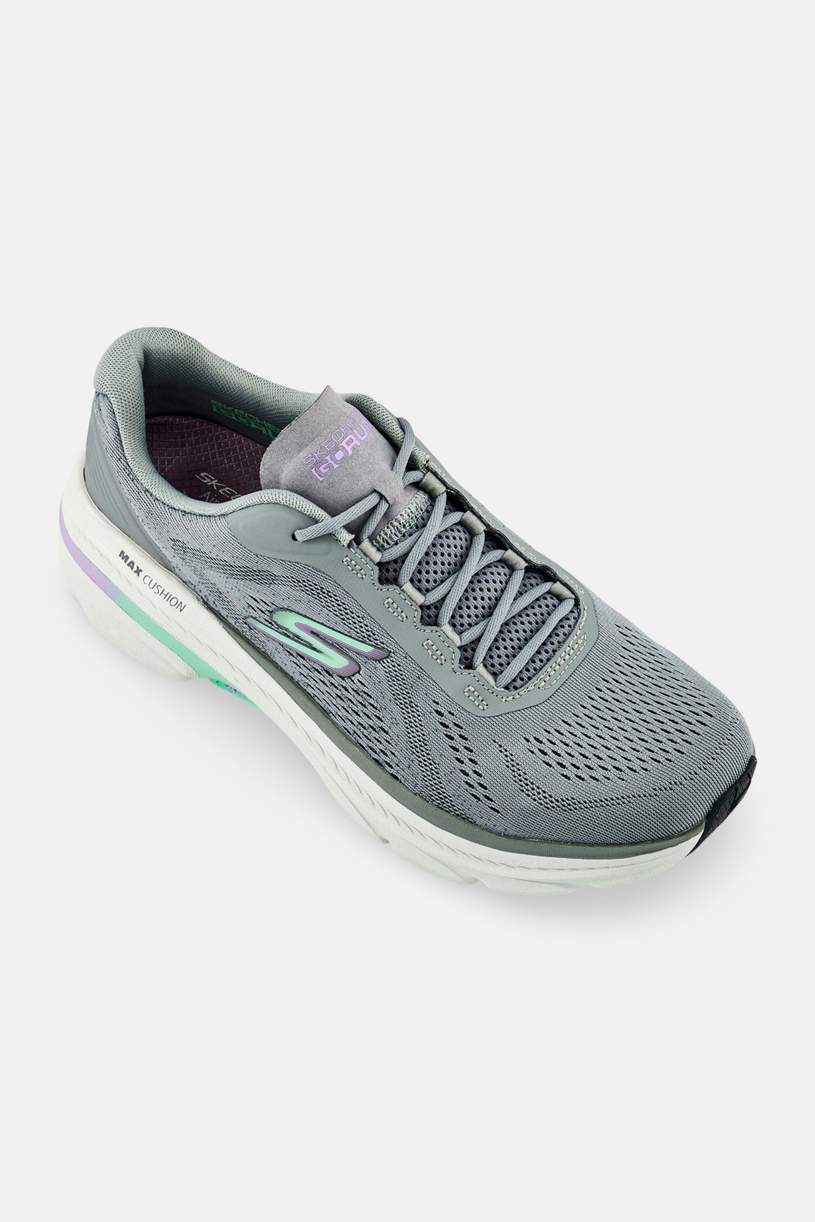 Women Max Cushioning Arch Lace Up Running Shoes, Grey