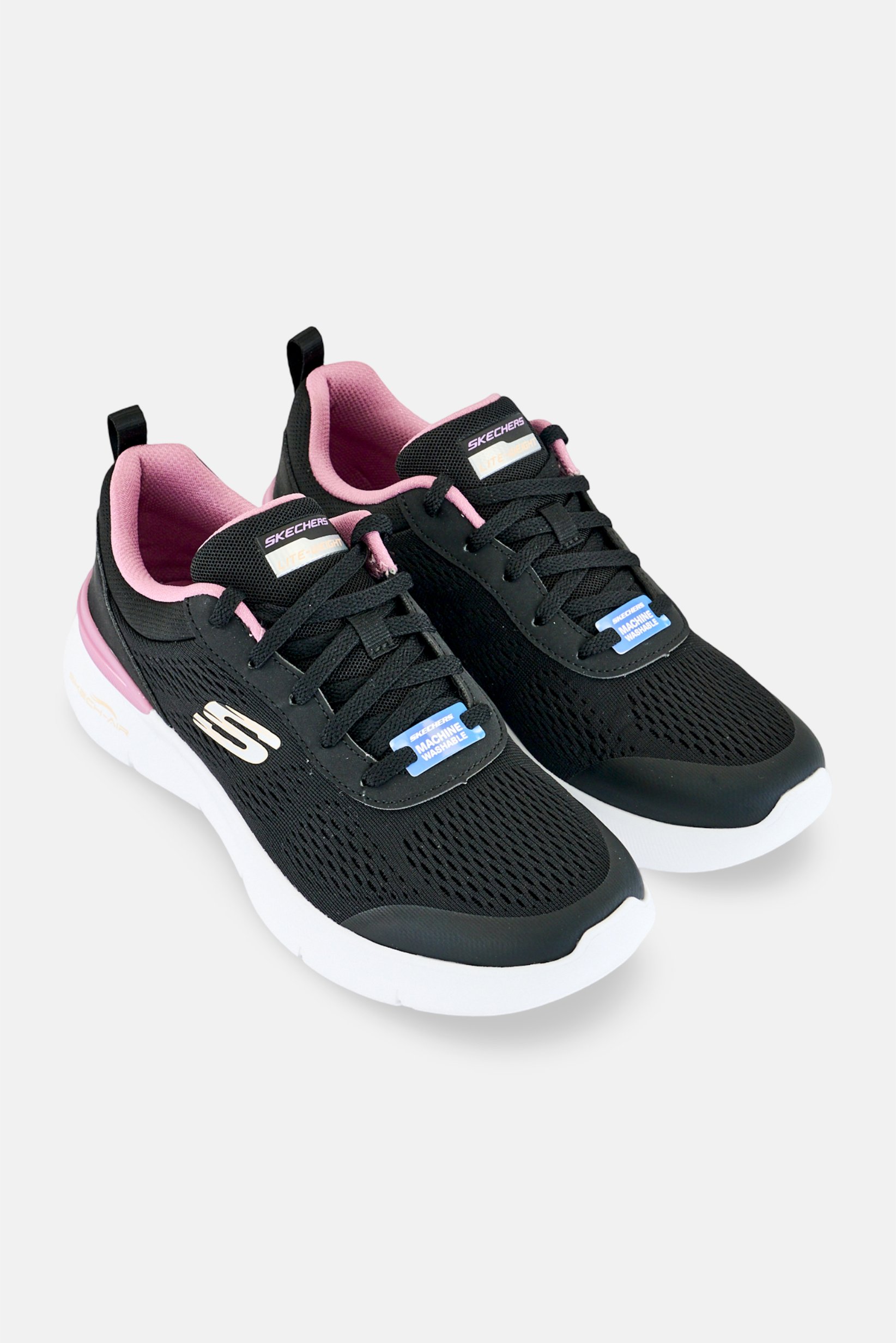 Women Skech-Air Dynamight 2,0 Lace Up Training Shoes, Black