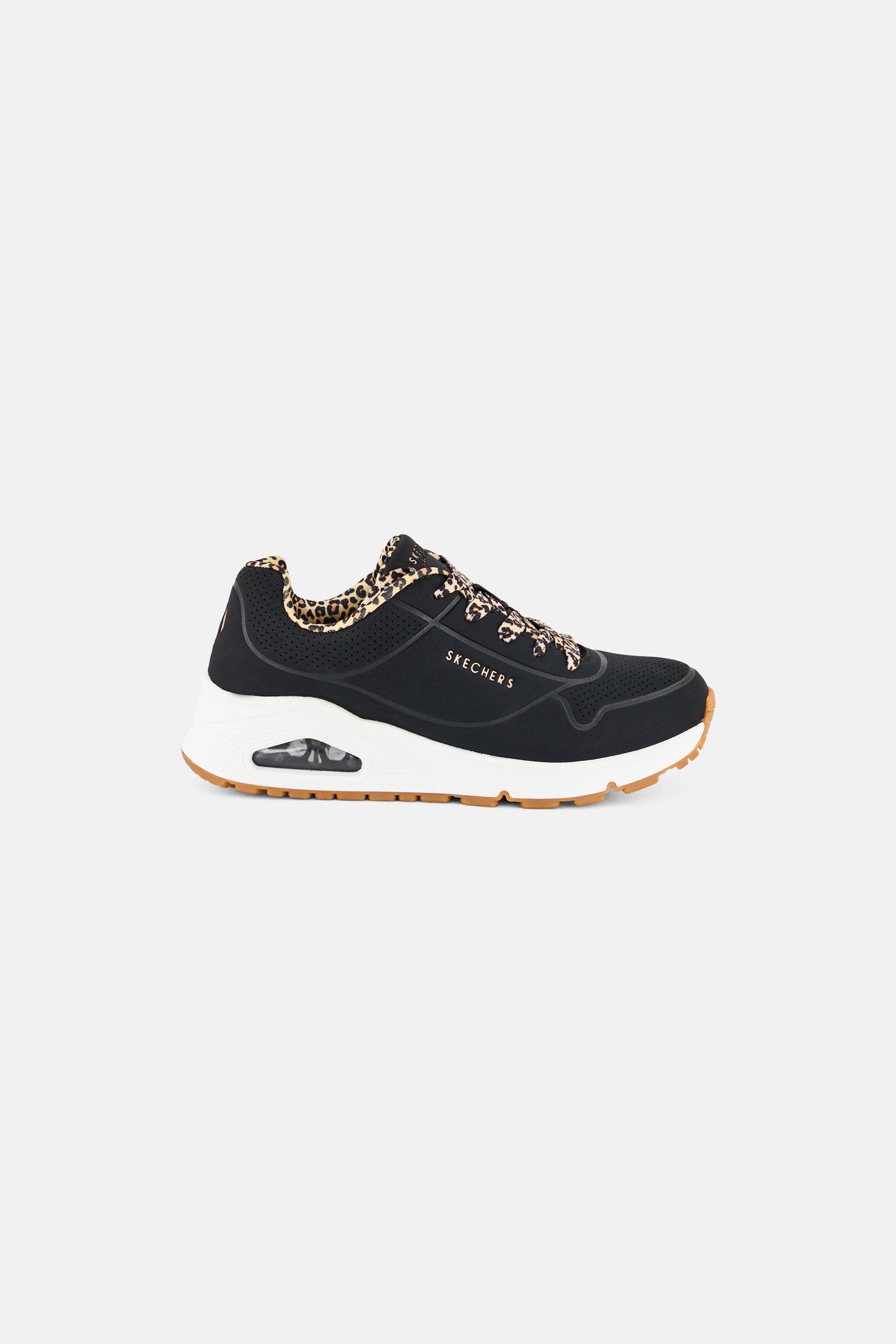 Kids Boy UNO GEN1 Leopard Chic Lace Up Outdoor Shoes, Black