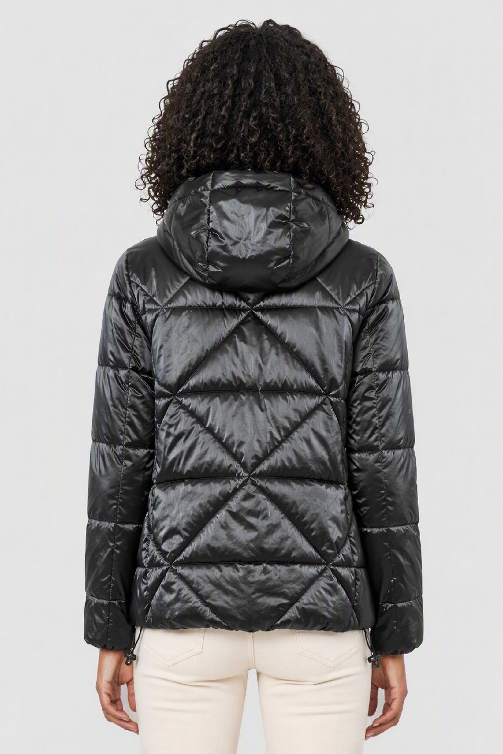 Women Quilted Puffer Jacket, Grey