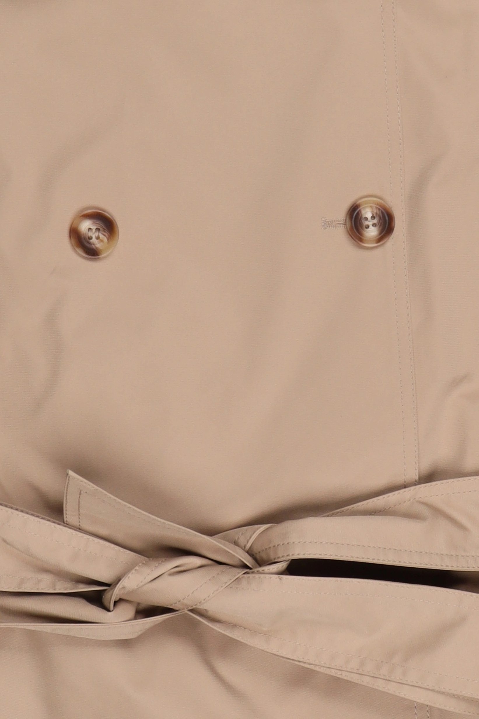 Women Solid Trench Coat, Beige