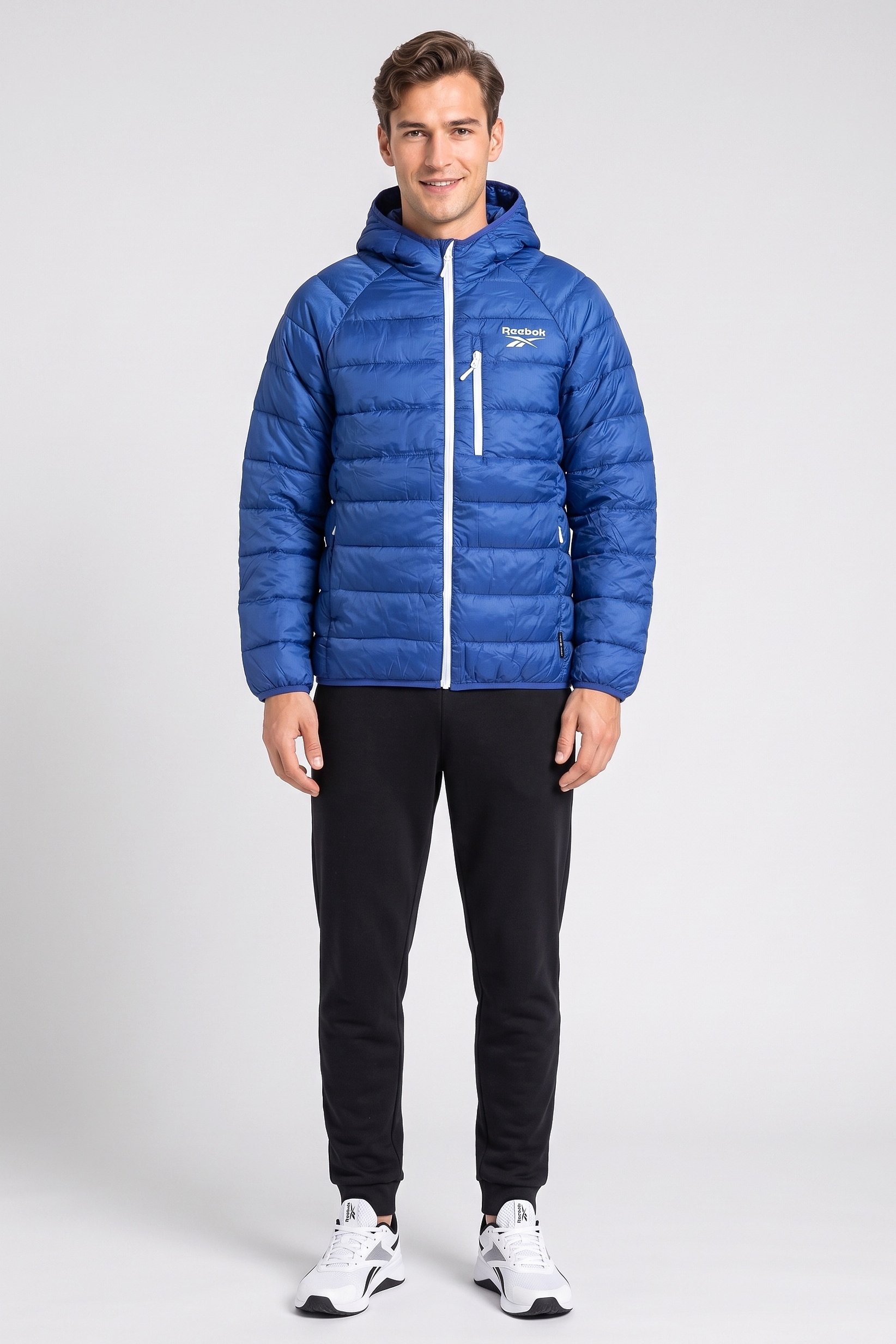 Men Sportswear Fit Long Sleeve Outdoor Jacket, Blue