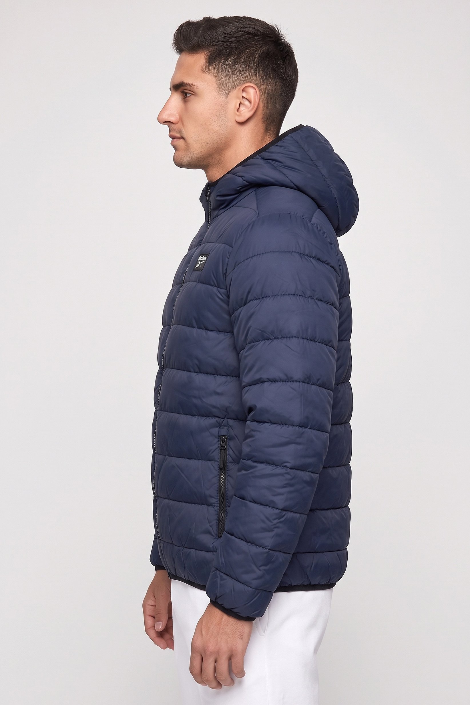 Men Sportswear Fit Long Sleeve Outdoor Jacket, Navy