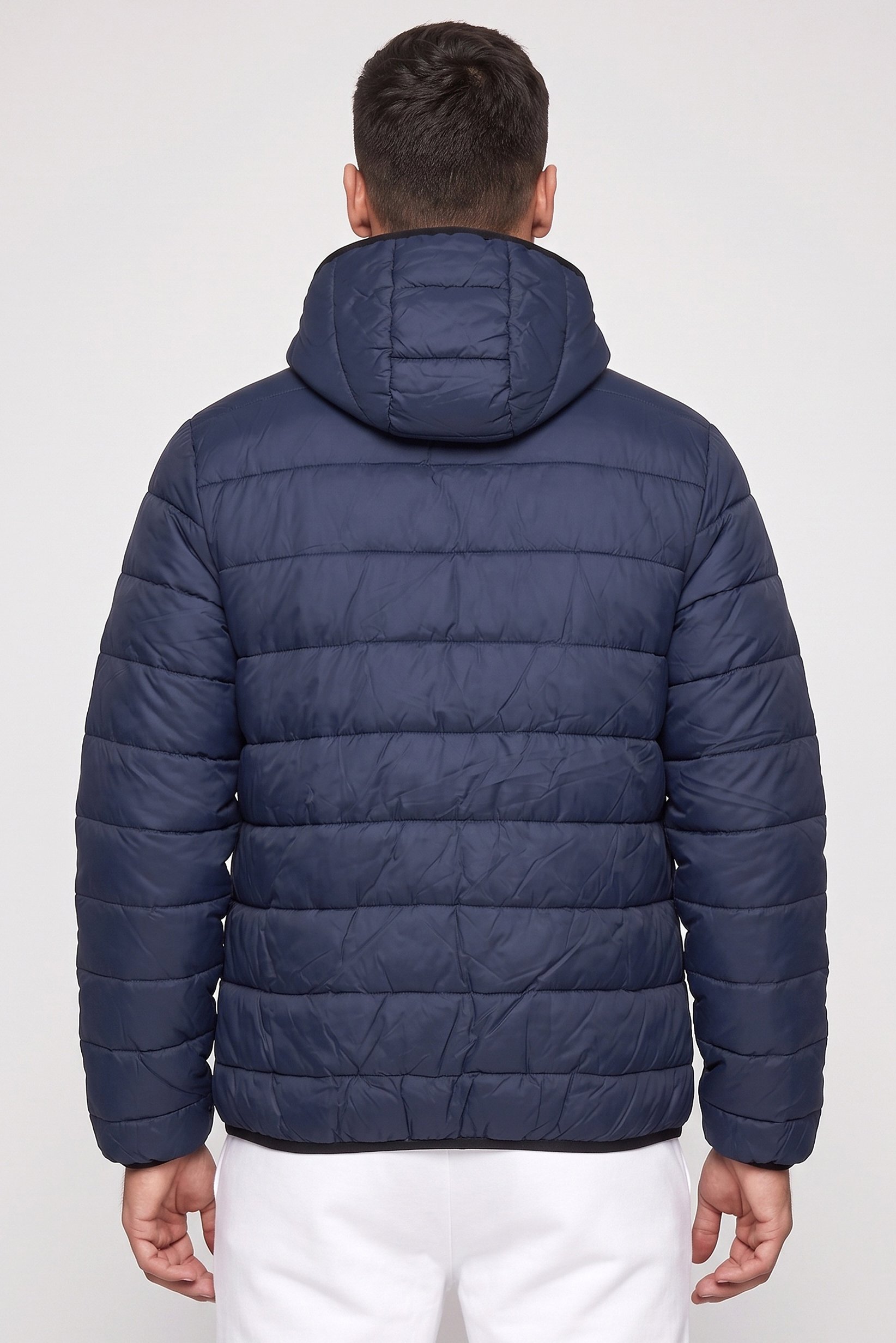 Men Sportswear Fit Long Sleeve Outdoor Jacket, Navy