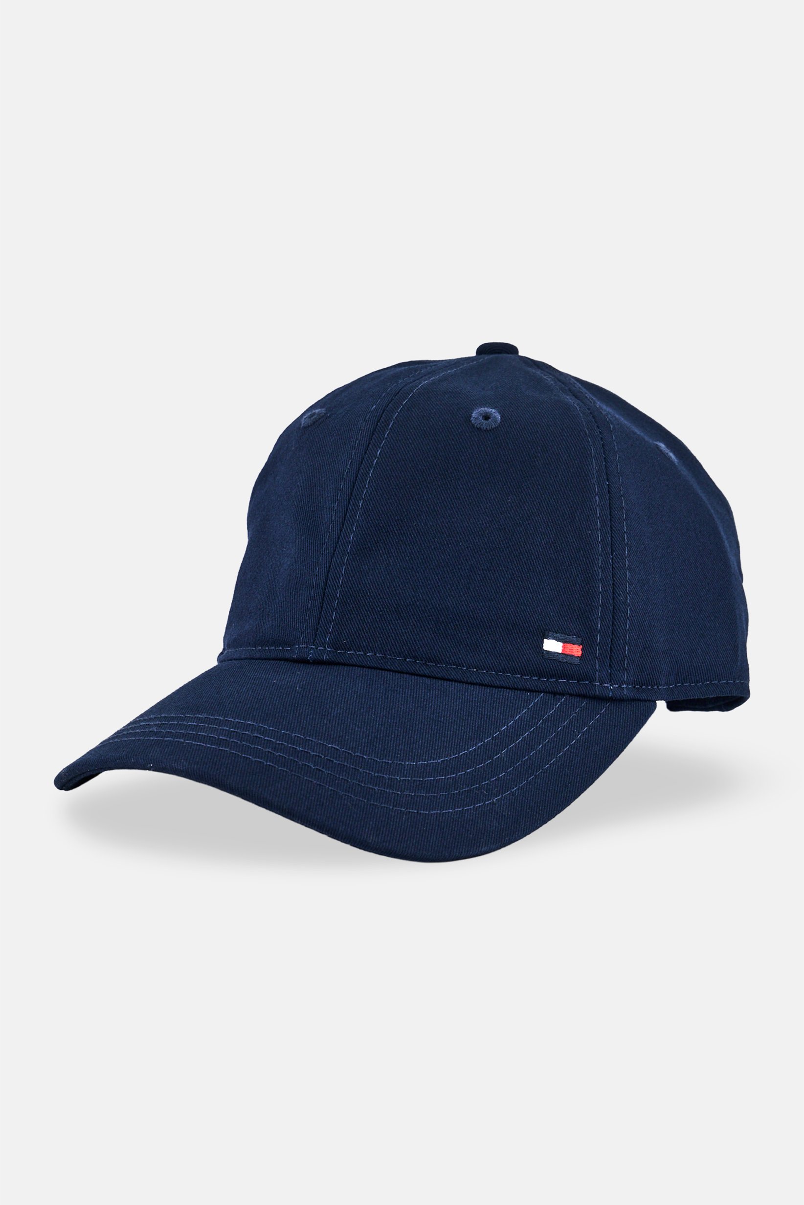 Men Embroidered Logo Adjustable Buckle Closure Cap, Navy