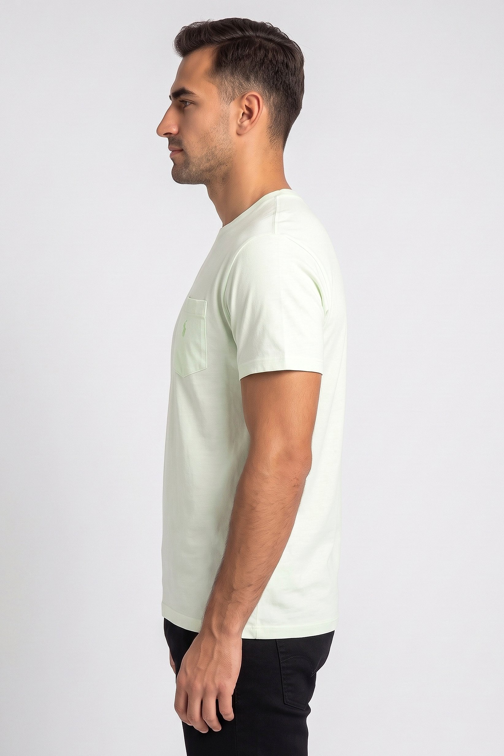 Polo Ralph Lauren Men Crew Neck Short Sleeve Embroidered Logo T-Shirt, Light Green