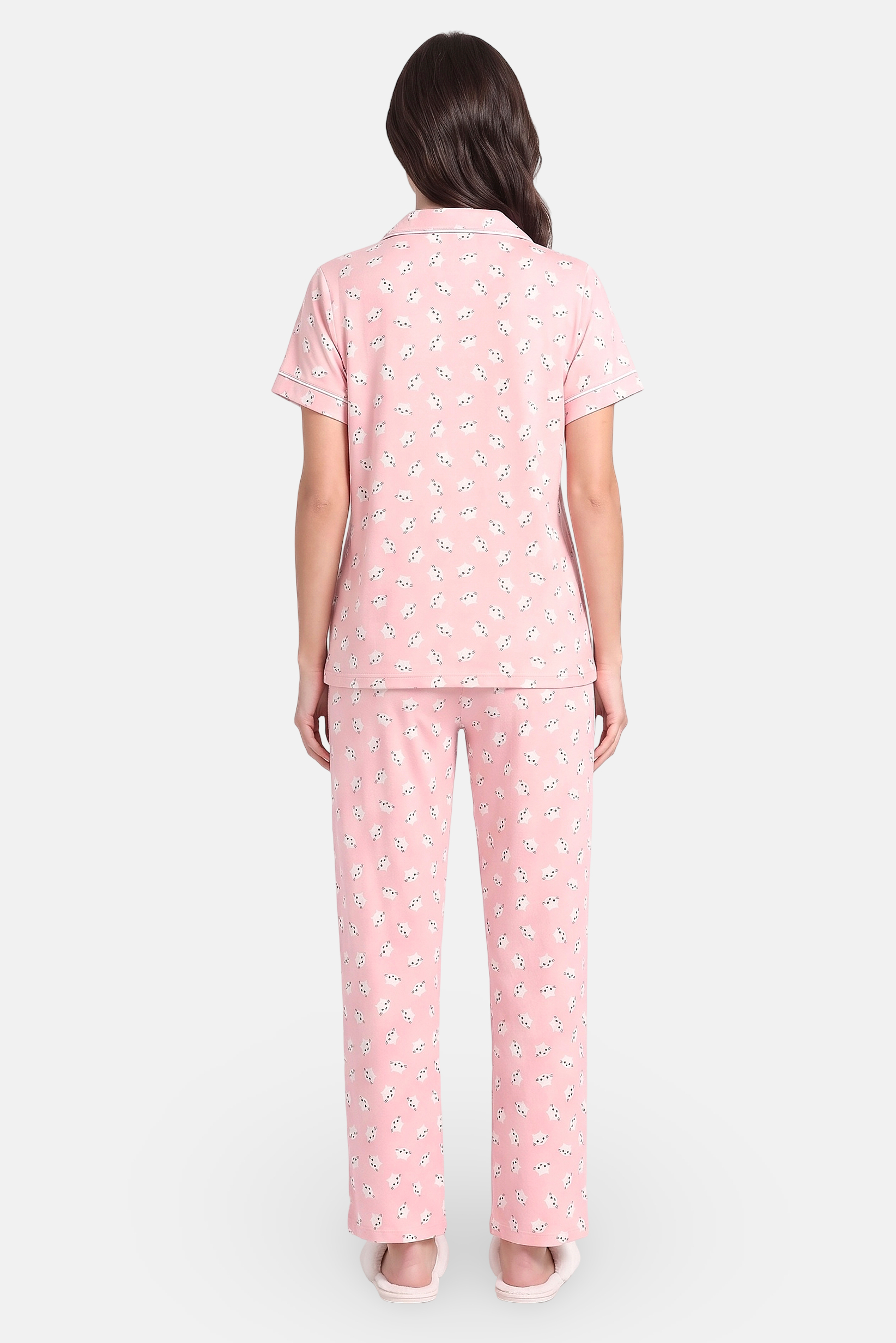 Women 3 Pcs Allover Print Top And Pant With Shorts Pajama Set, Multicolor