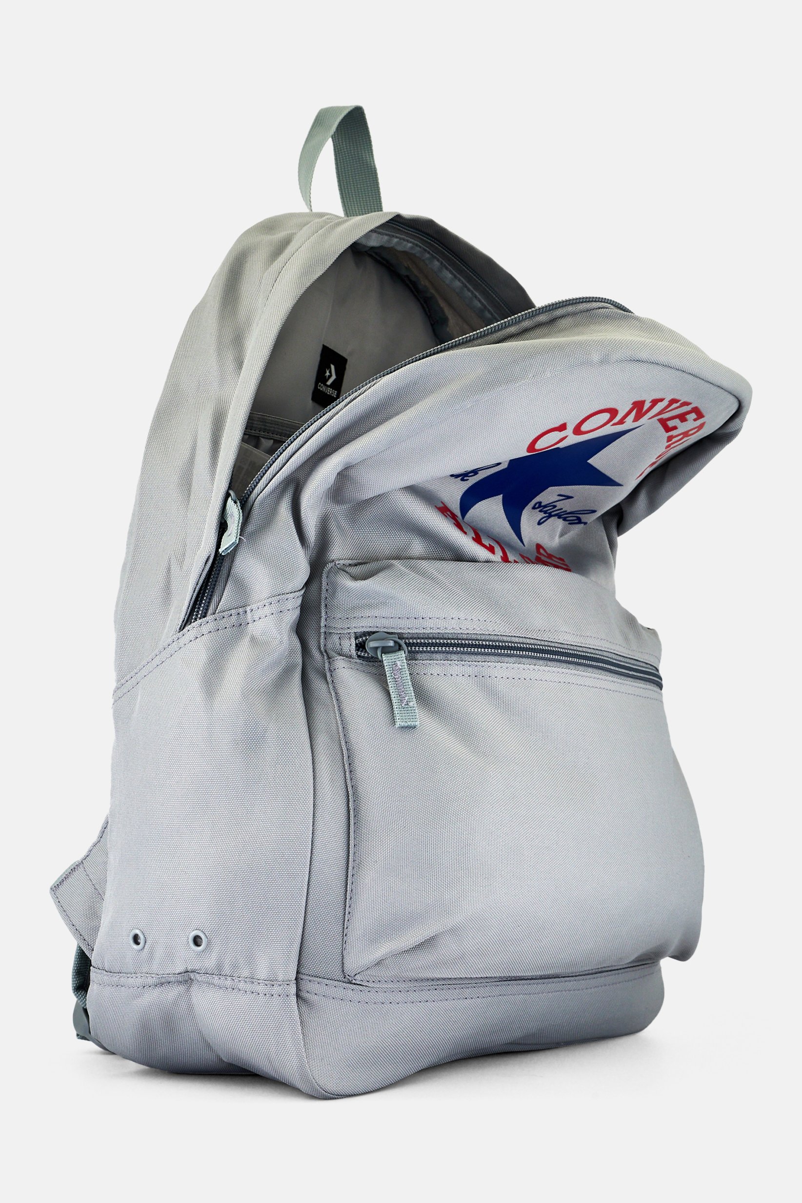 Men Brand Logo Backpack, Grey
