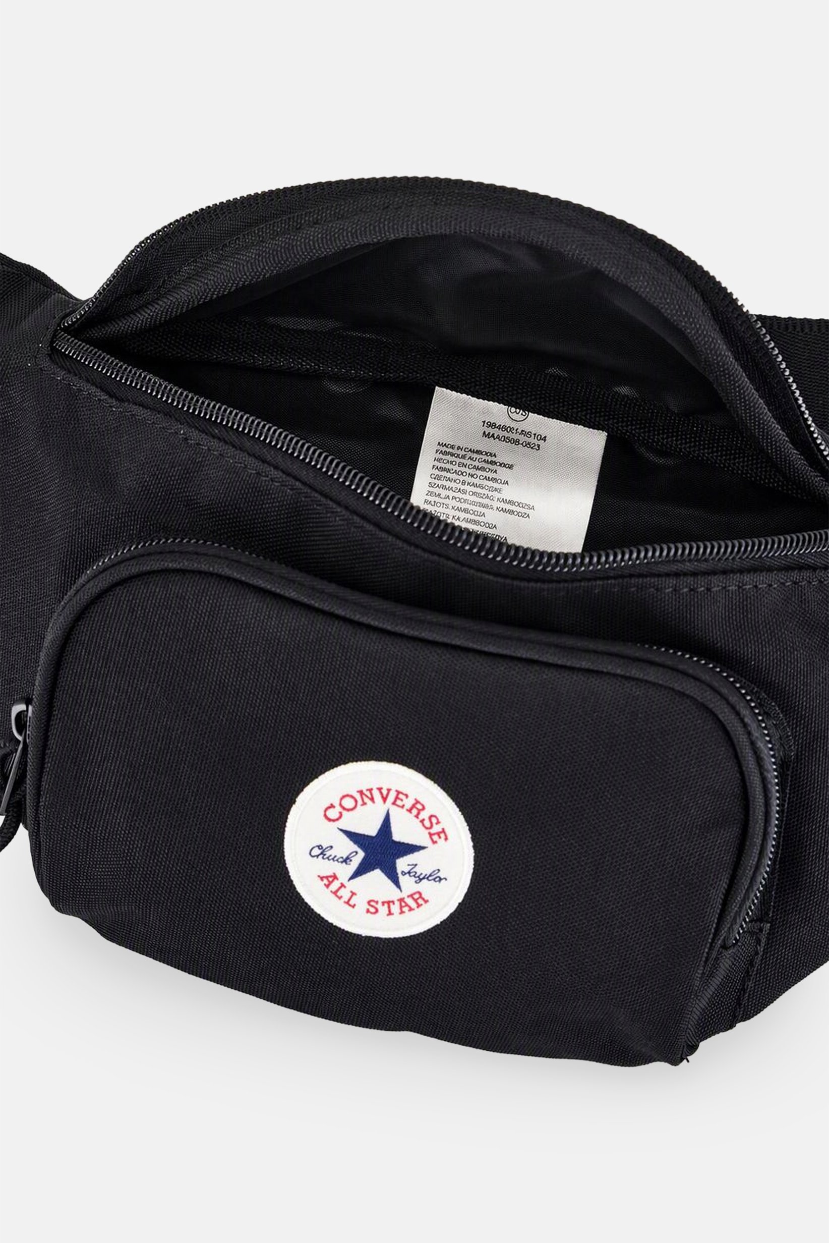 Men Brand Logo Fanny Bag, Black
