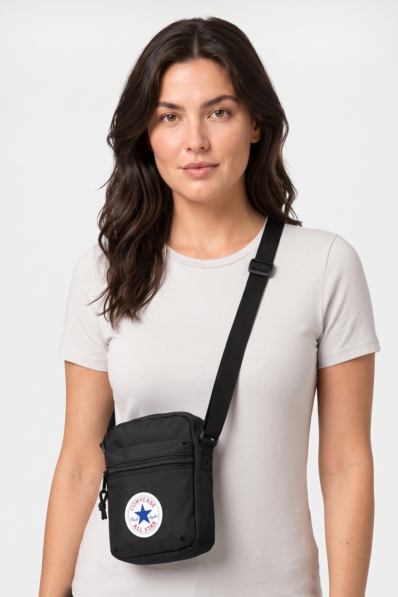 Women Brand Logo Cross Body Bag, Black
