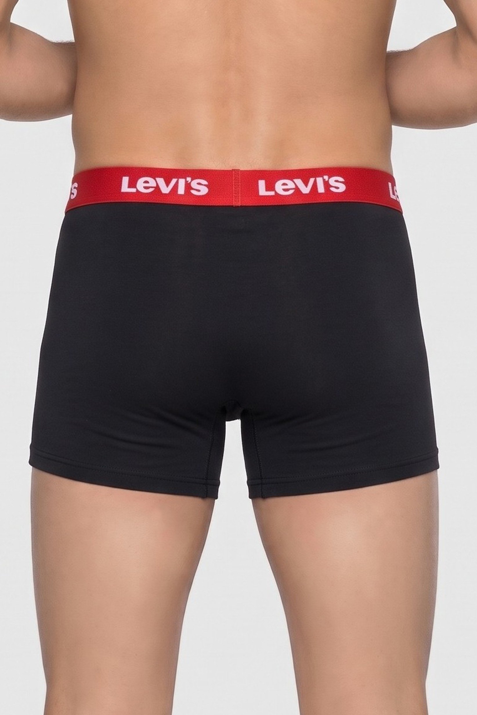 Men 4 Pieces Brand Logo Boxer Briefs, Black