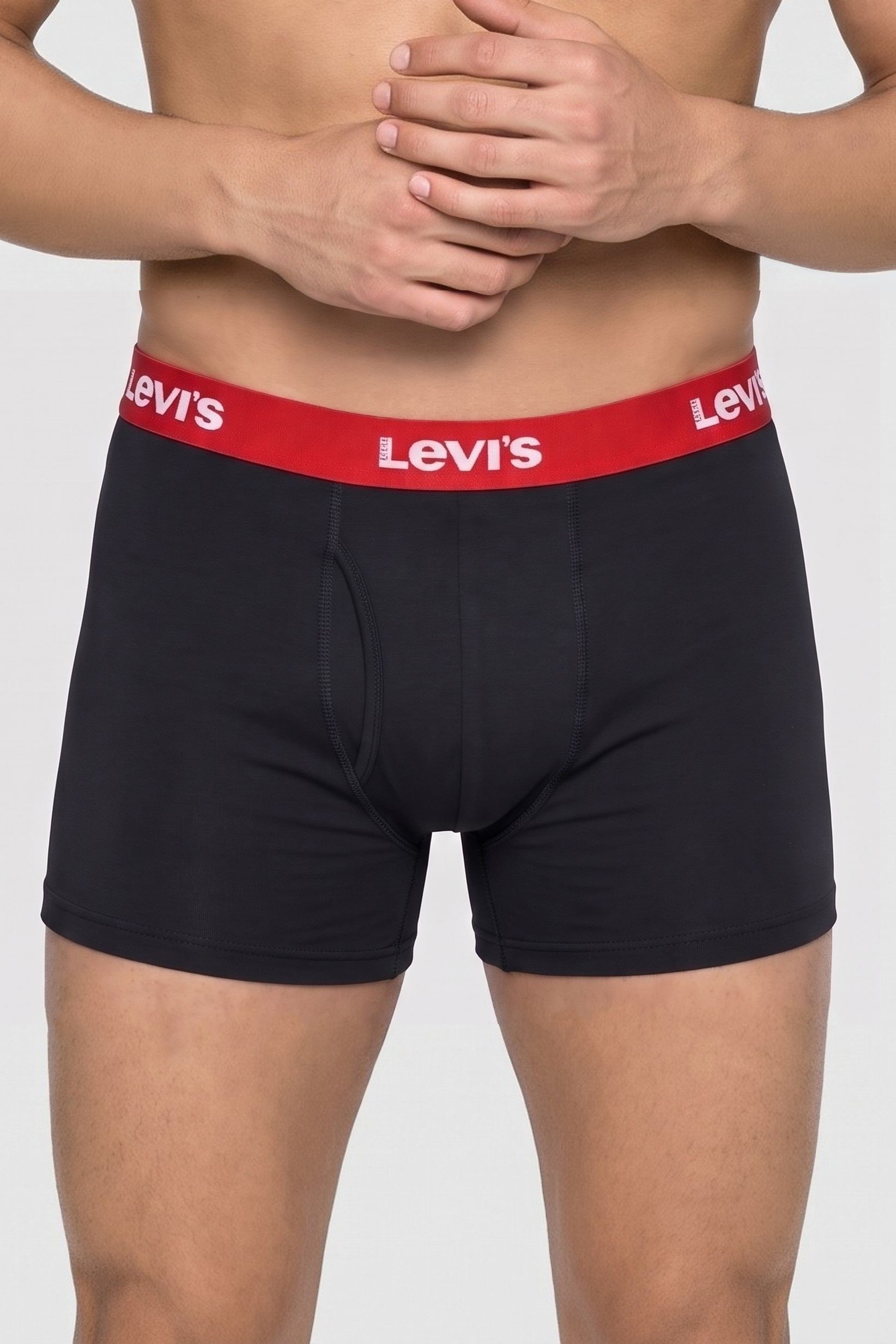 Men 4 Pieces Brand Logo Boxer Briefs, Black