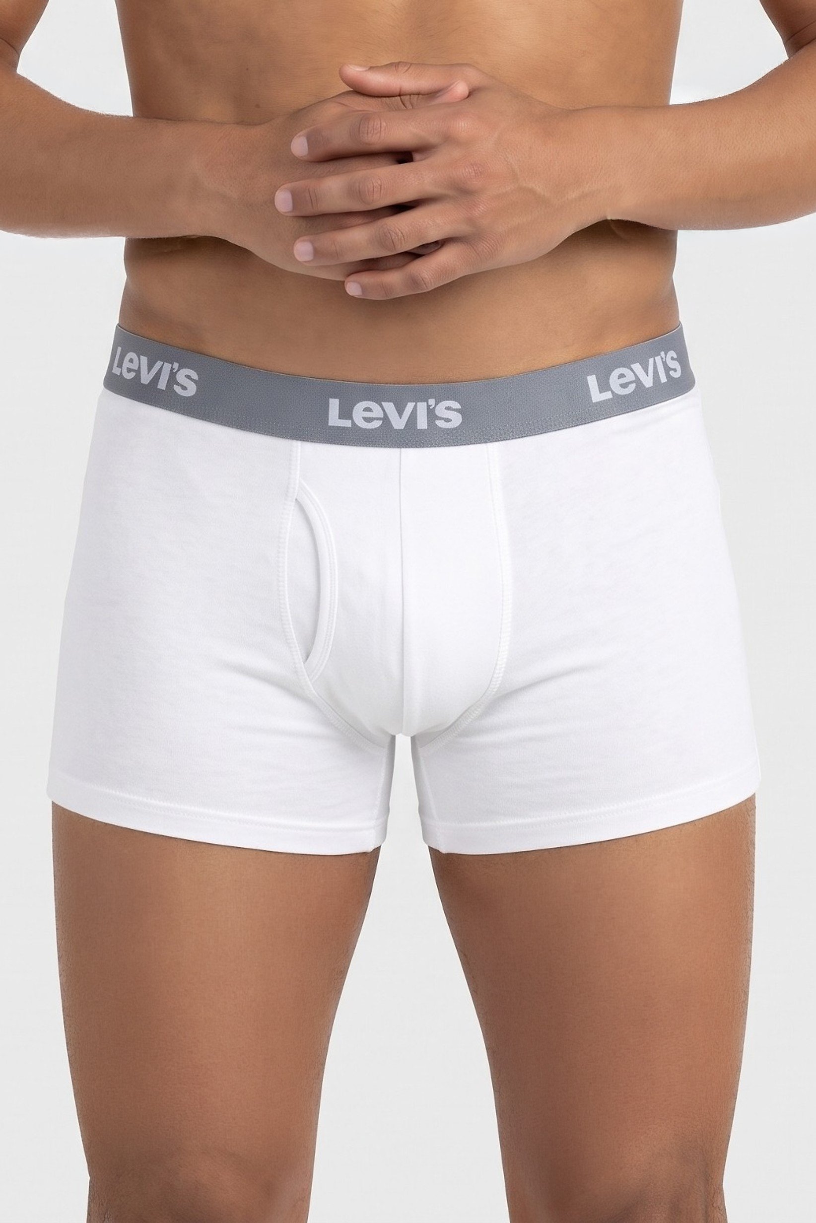 Men 4 Pcs Brand Logo Boxer Briefs, White