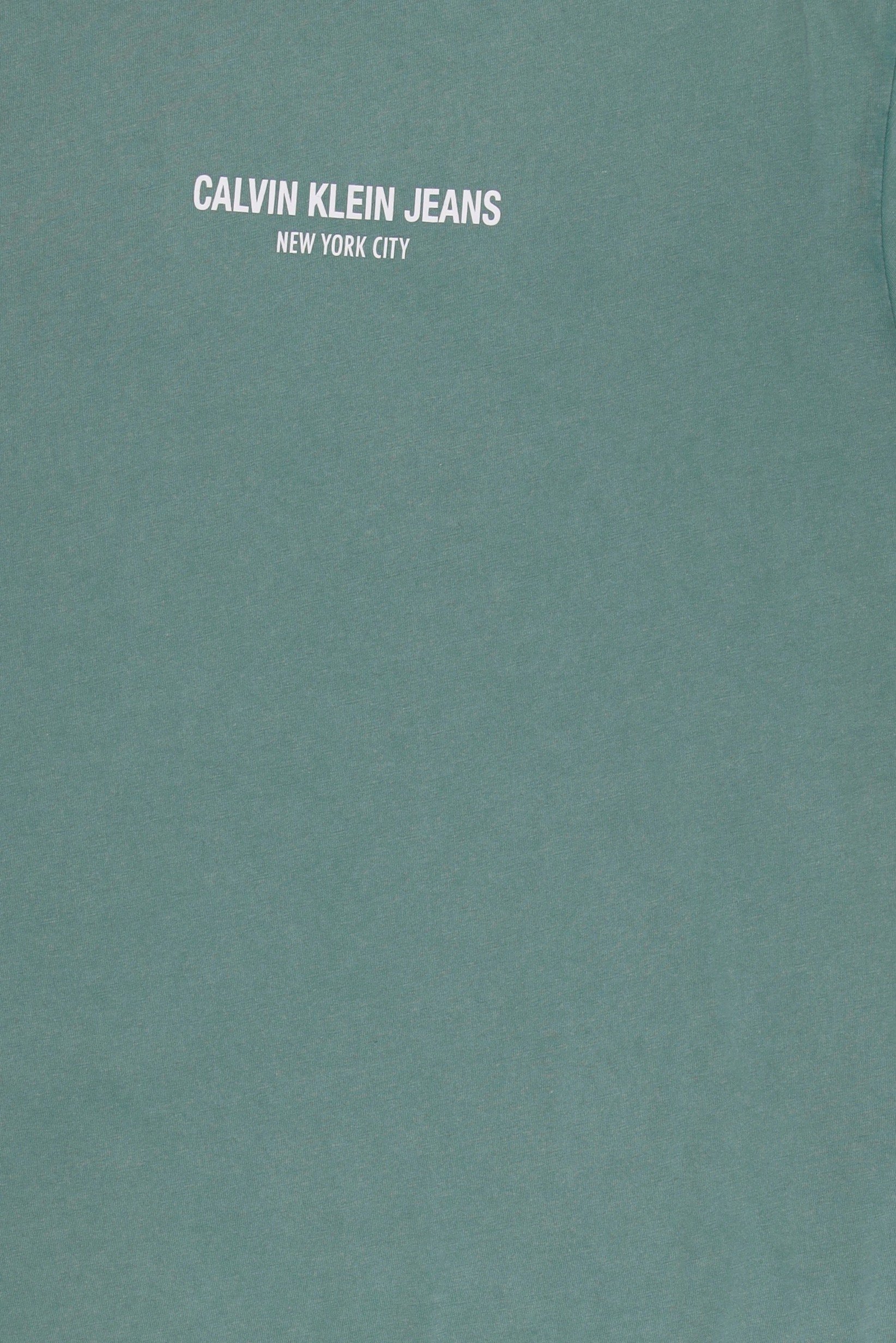 Calvin Klein Jeans Men Crew Neck Short Sleeve Brand Logo T-Shirt, Wash Green