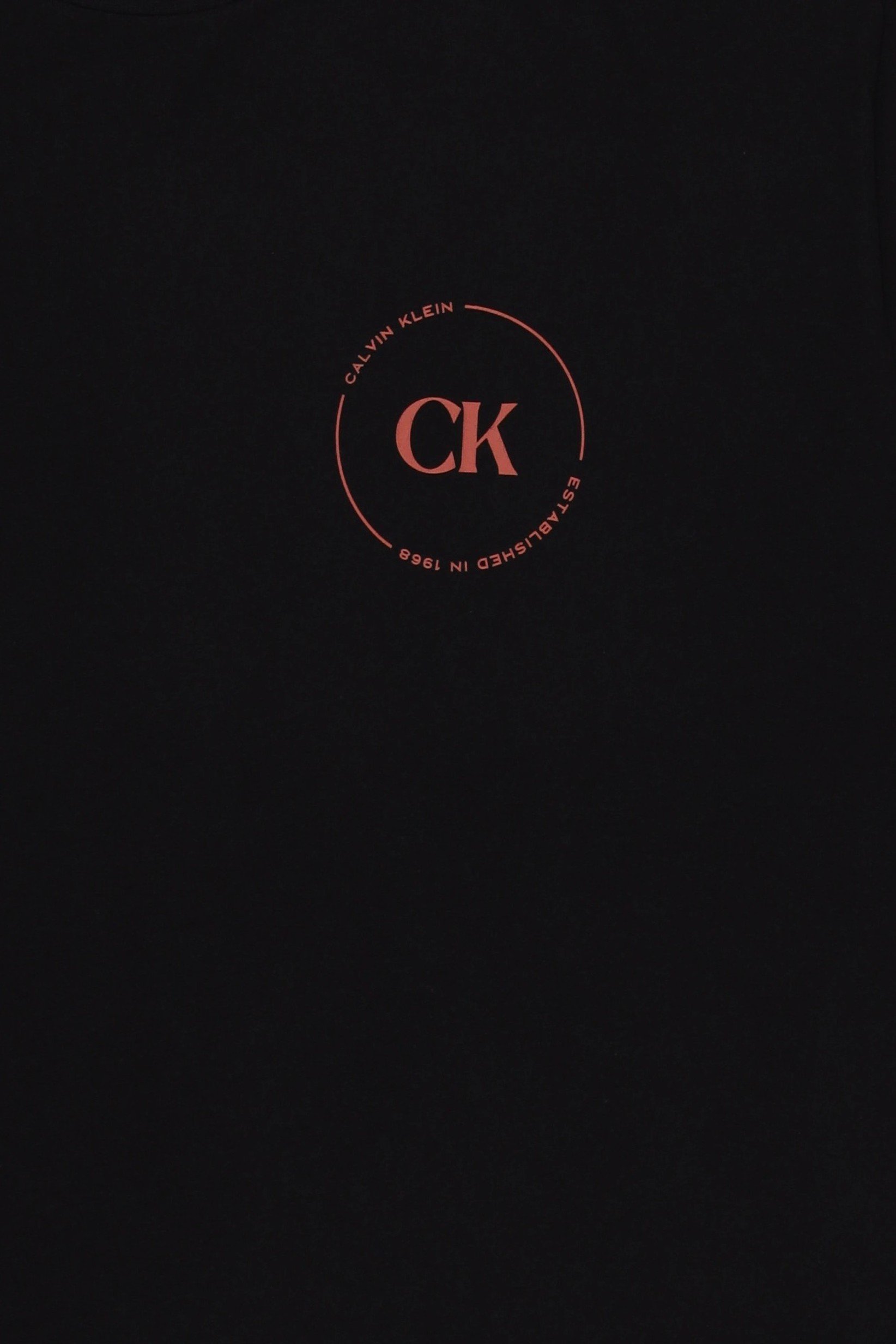 Calvin Klein Jeans Men Crew Neck Short Sleeve Brand Logo T-Shirt, Black