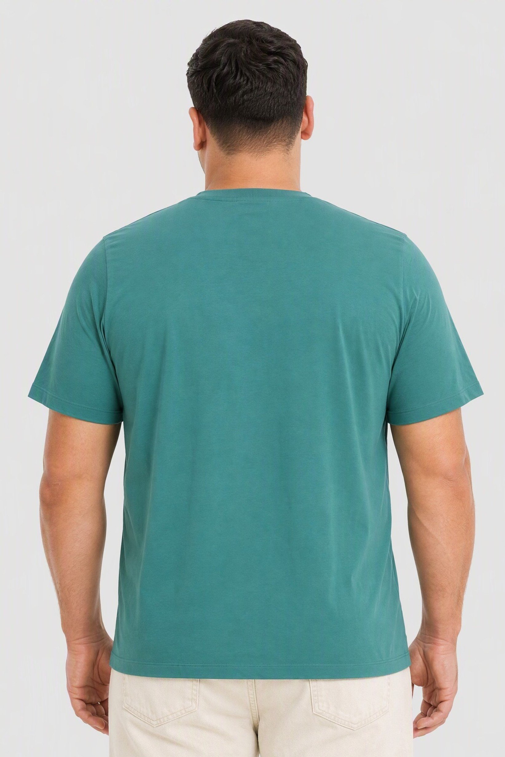 Calvin Klein Jeans Men Crew Neck Short Sleeve Embroidered Logo T-Shirt, Green