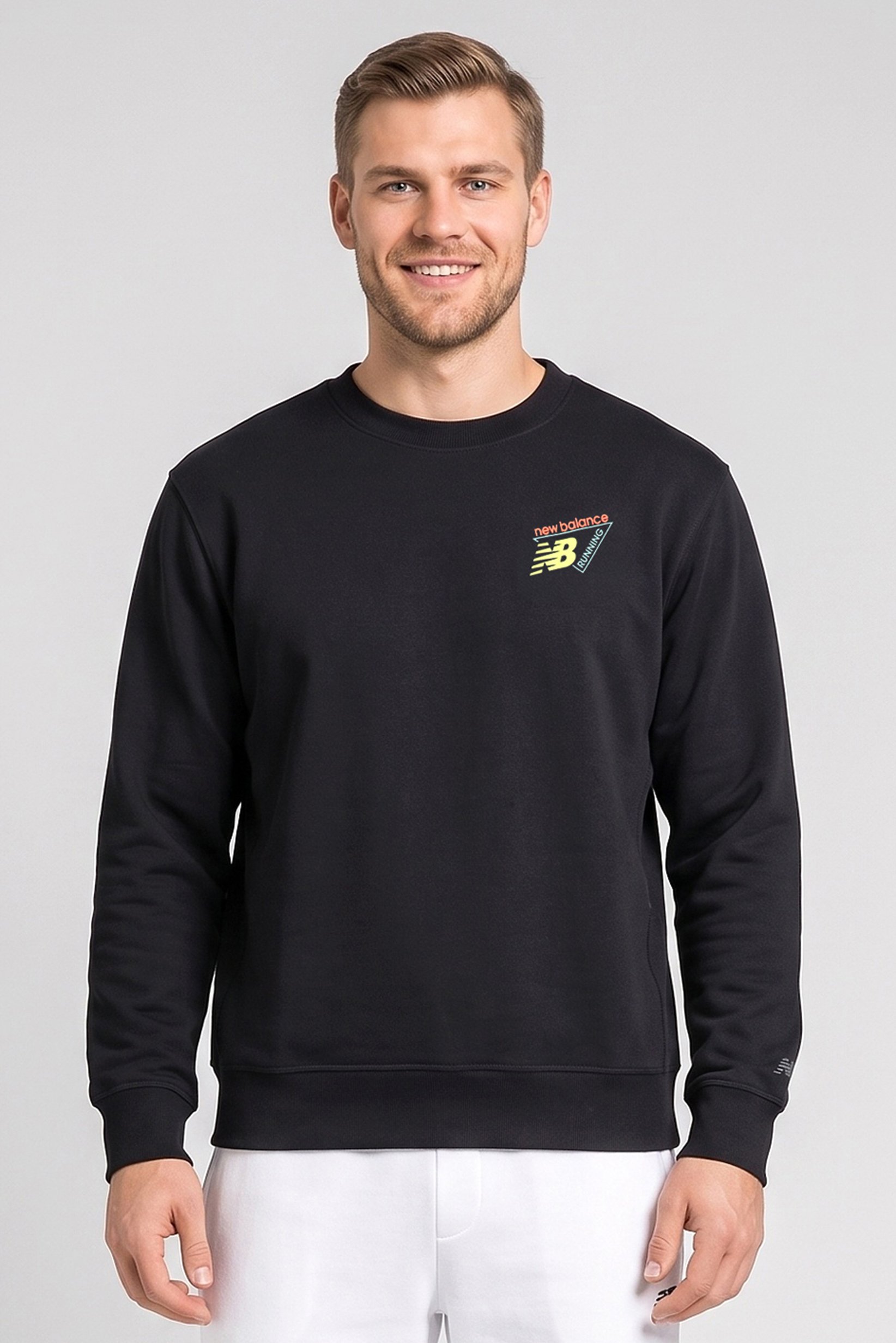 Men Relaxed Fit Long Sleeve Outdoor Sweatshirts, Black
