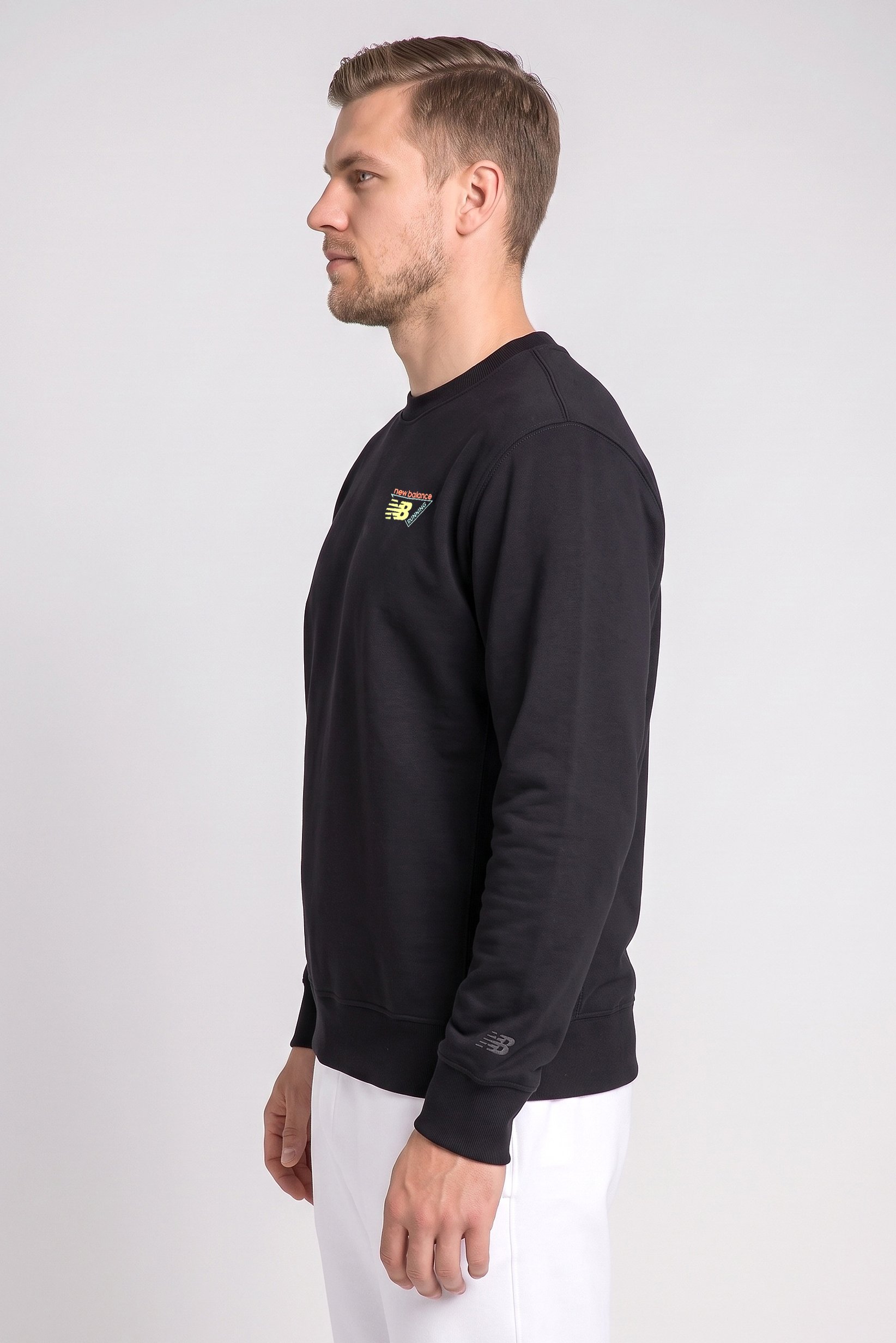 Men Relaxed Fit Long Sleeve Outdoor Sweatshirts, Black