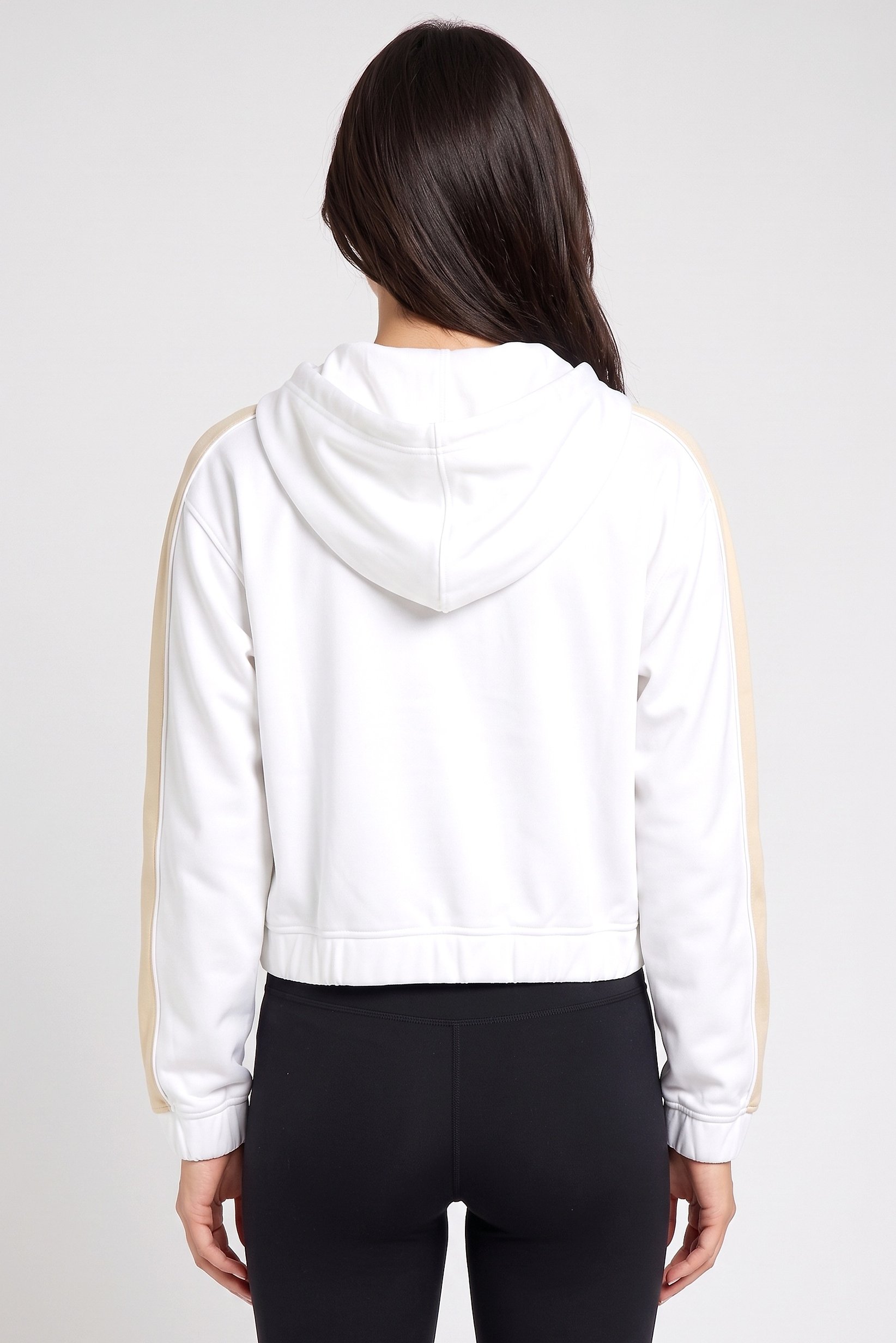 Women Sportswear Fit Long Sleeve Full Zip Outdoor Hoodie, White