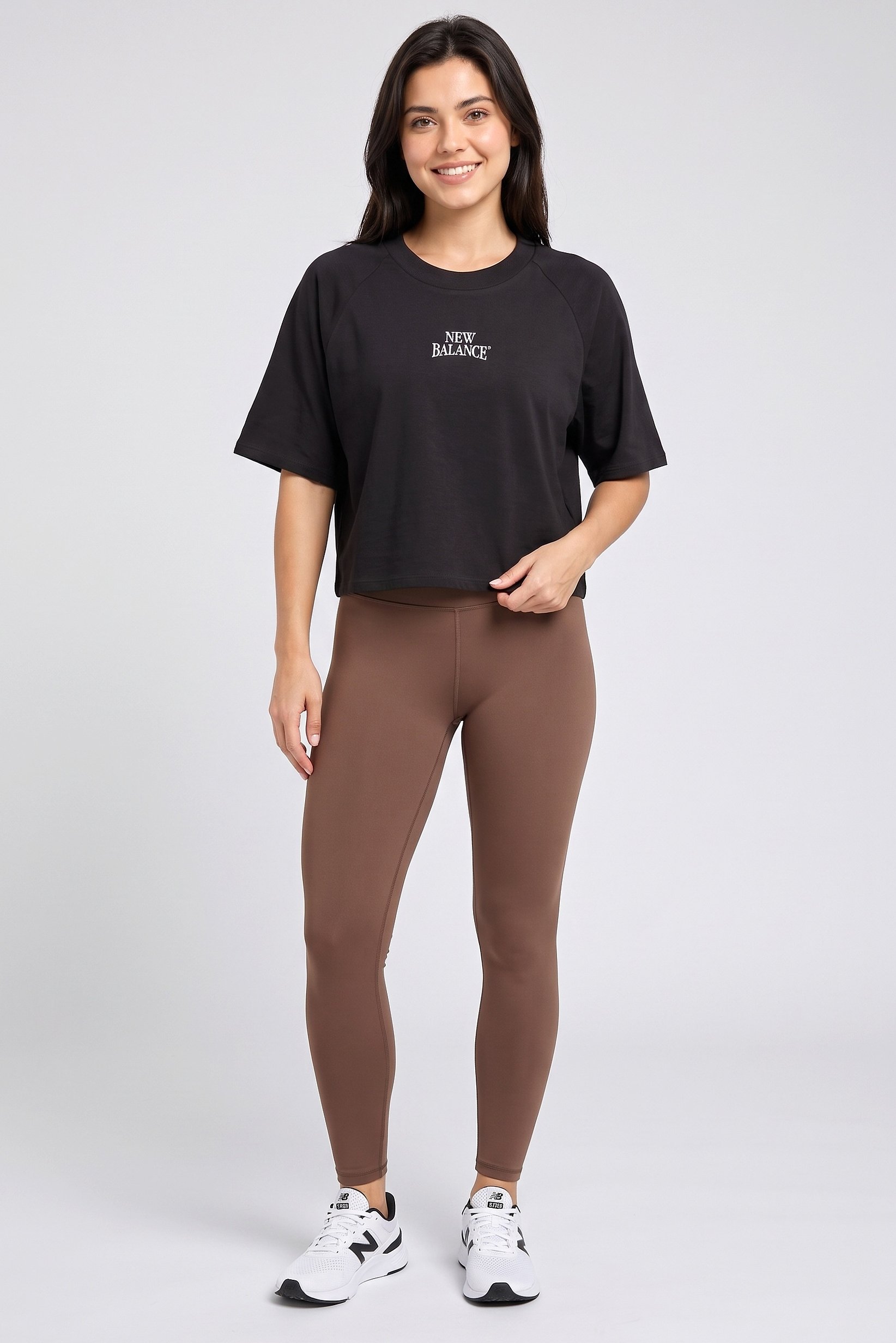 Women Sportswear Fit Short Sleeve Outdoor T-Shirt, Faded Black