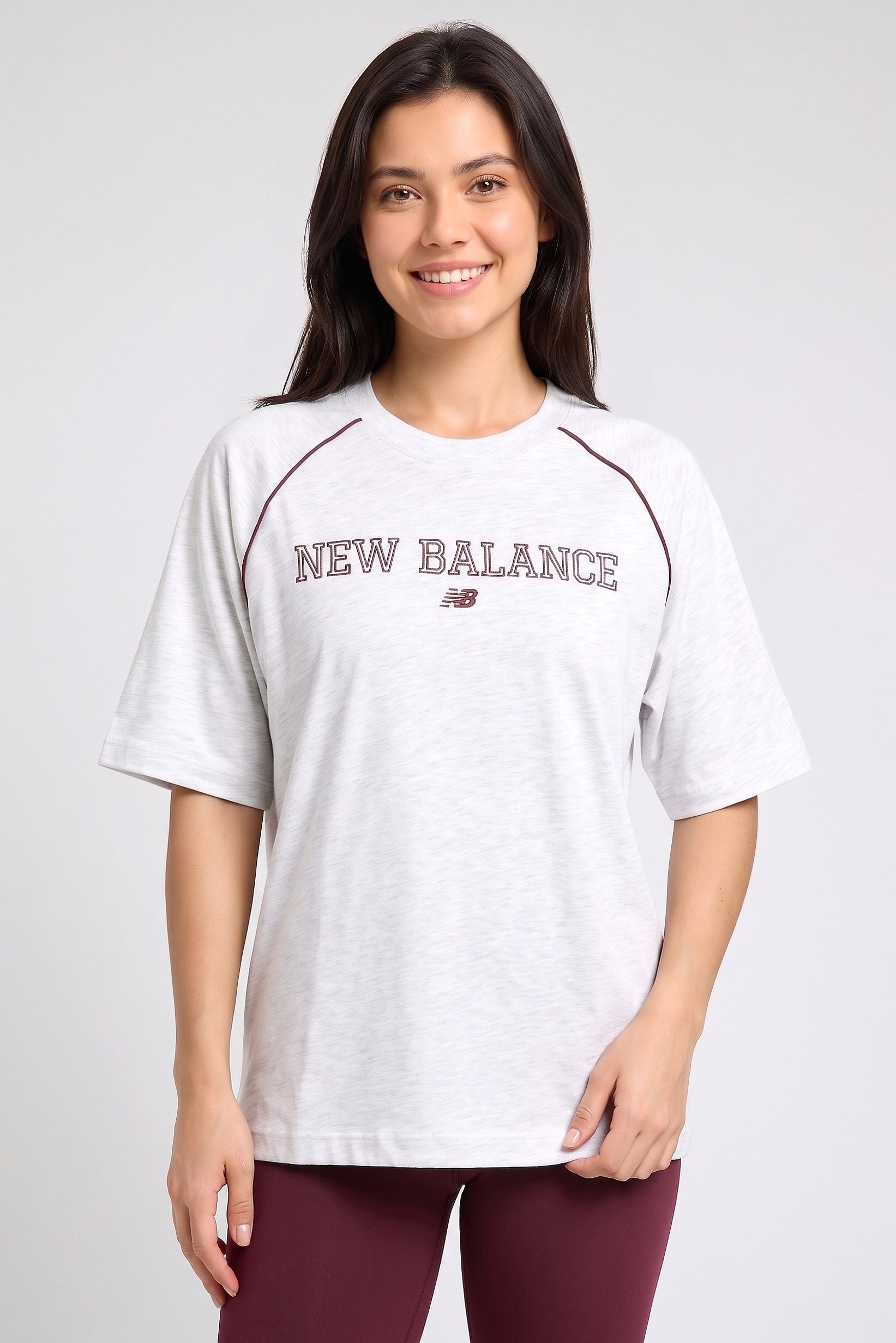 Women Oversized Fit Short Sleeve Outdoor T-Shirt, Light Grey