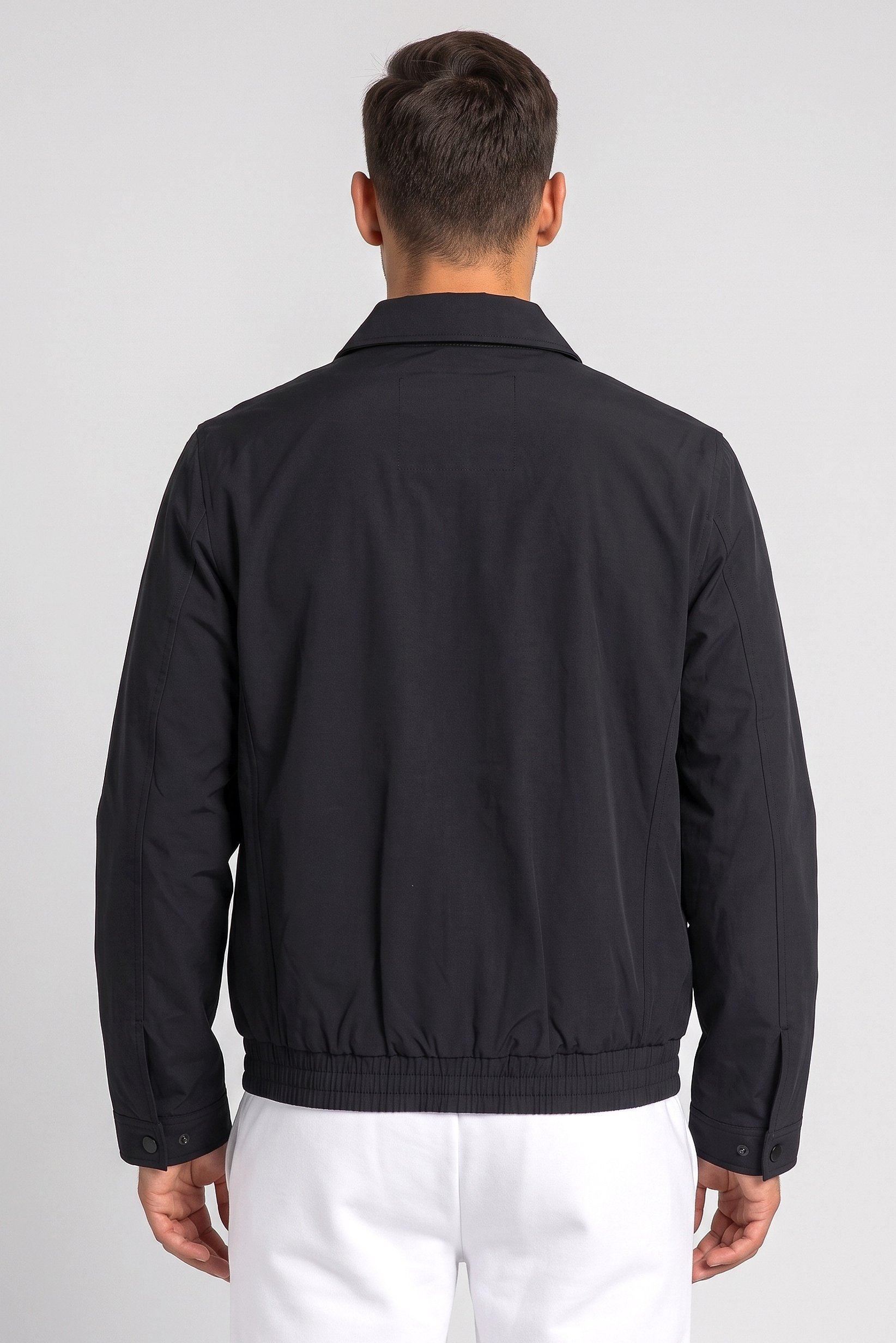 Men Sportswear Fit Outdoor Full Zip Jacket, Black