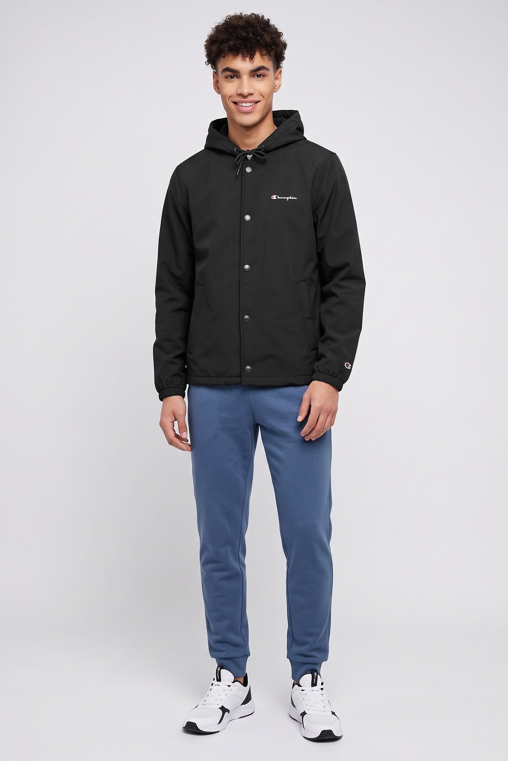 Men Sportswear Fit Outdoor Soft Shell Jacket, Black