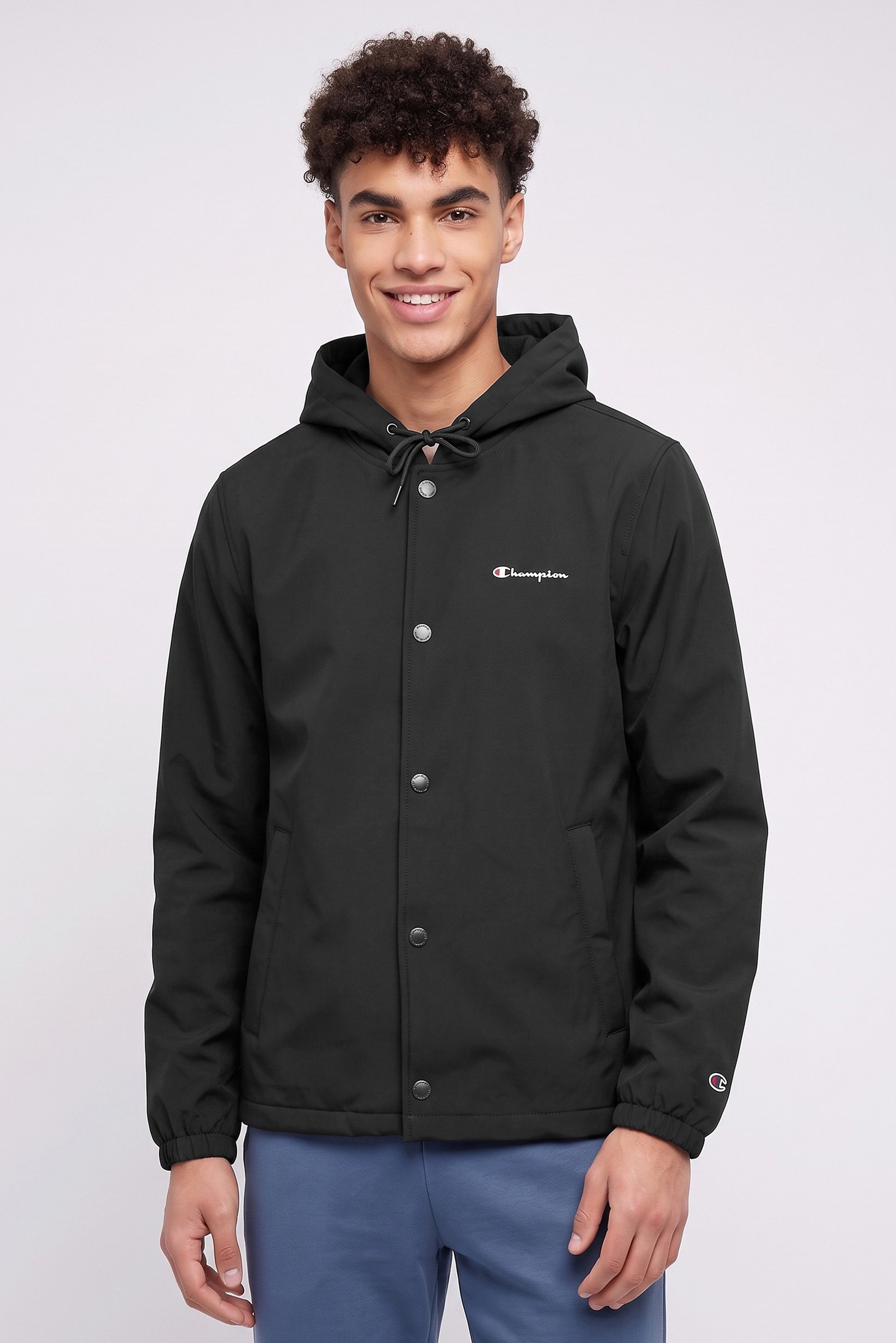 Men Sportswear Fit Outdoor Soft Shell Jacket, Black