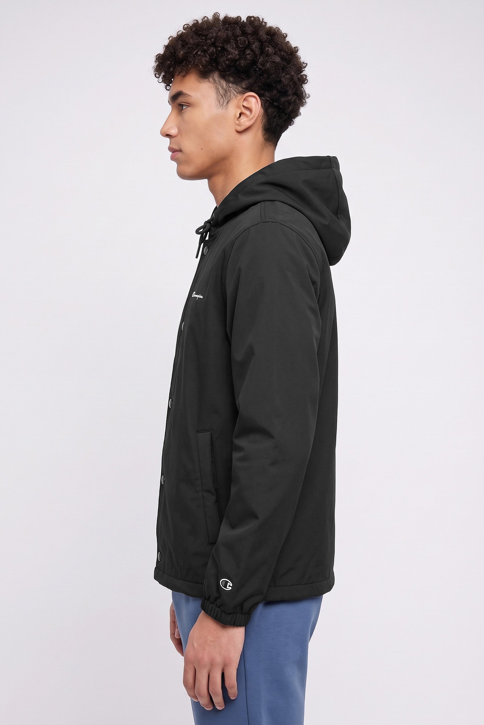 Men Sportswear Fit Outdoor Soft Shell Jacket, Black