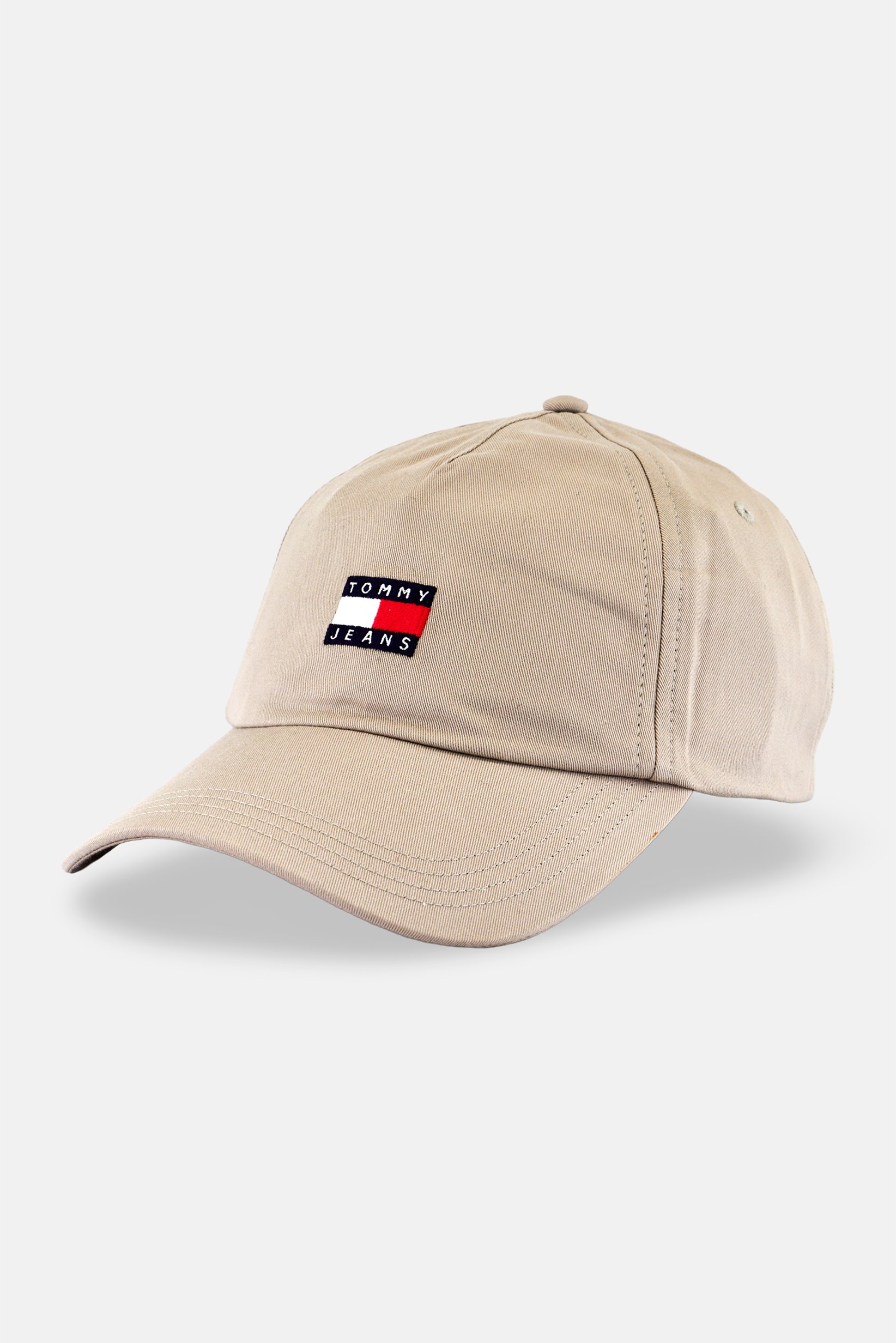Men Embroidered Logo Adjustable Buckle Closure Cap, Beige