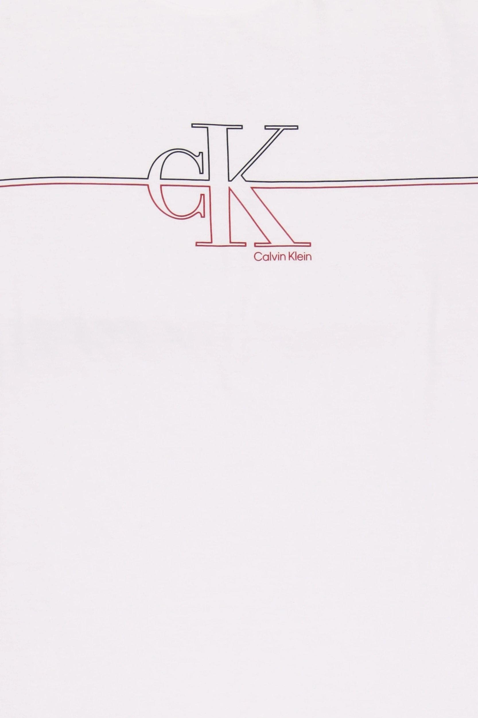 Calvin Klein Jeans Men Crew Neck Short Sleeve Brand Logo T-Shirt, White