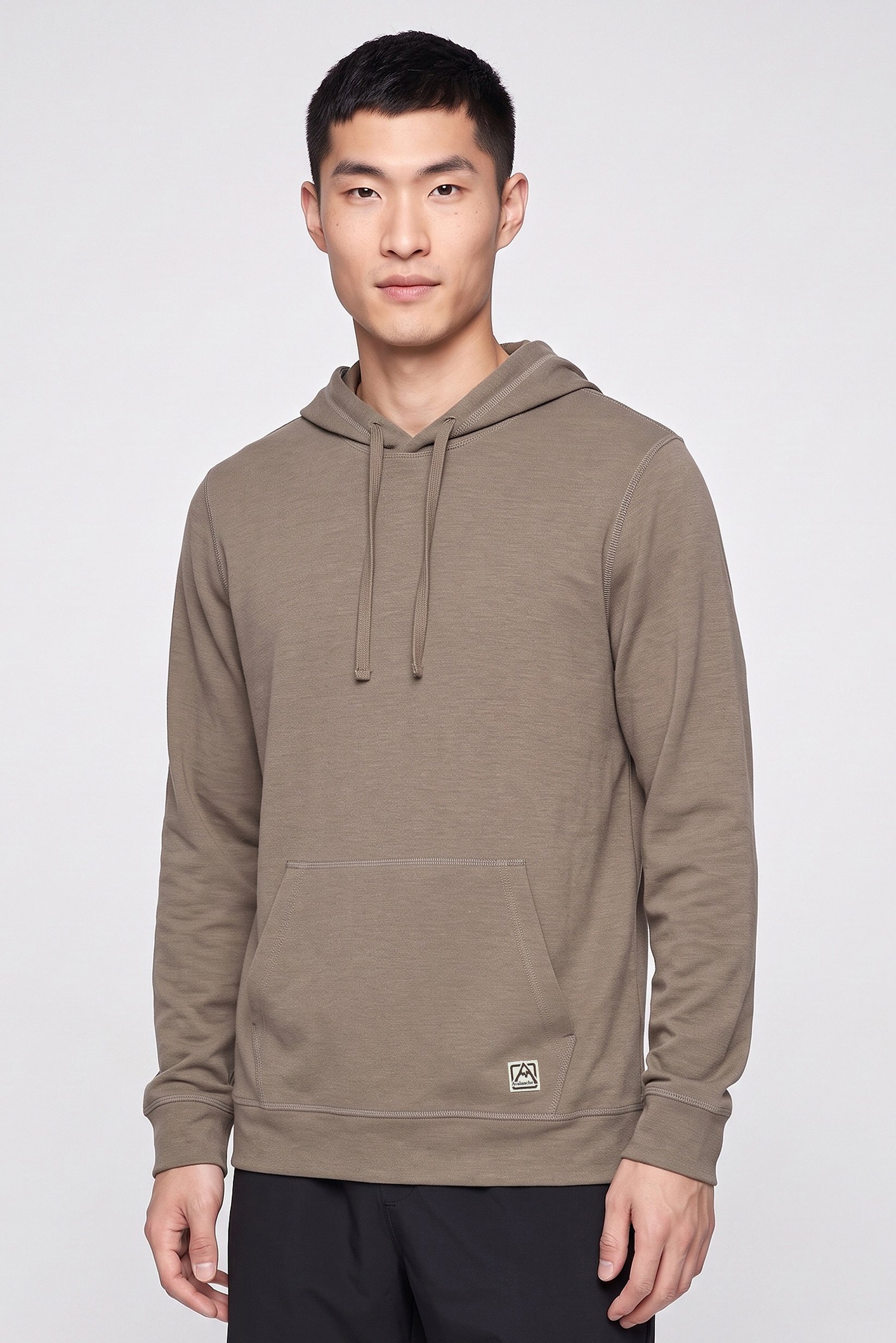 Men Sportswear  Fit Long Sleeve Outdoor Hoodie, Taupe