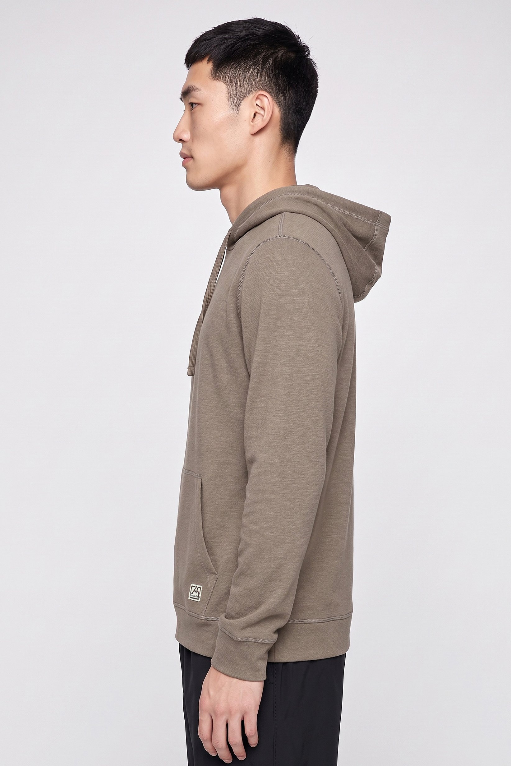 Men Sportswear  Fit Long Sleeve Outdoor Hoodie, Taupe