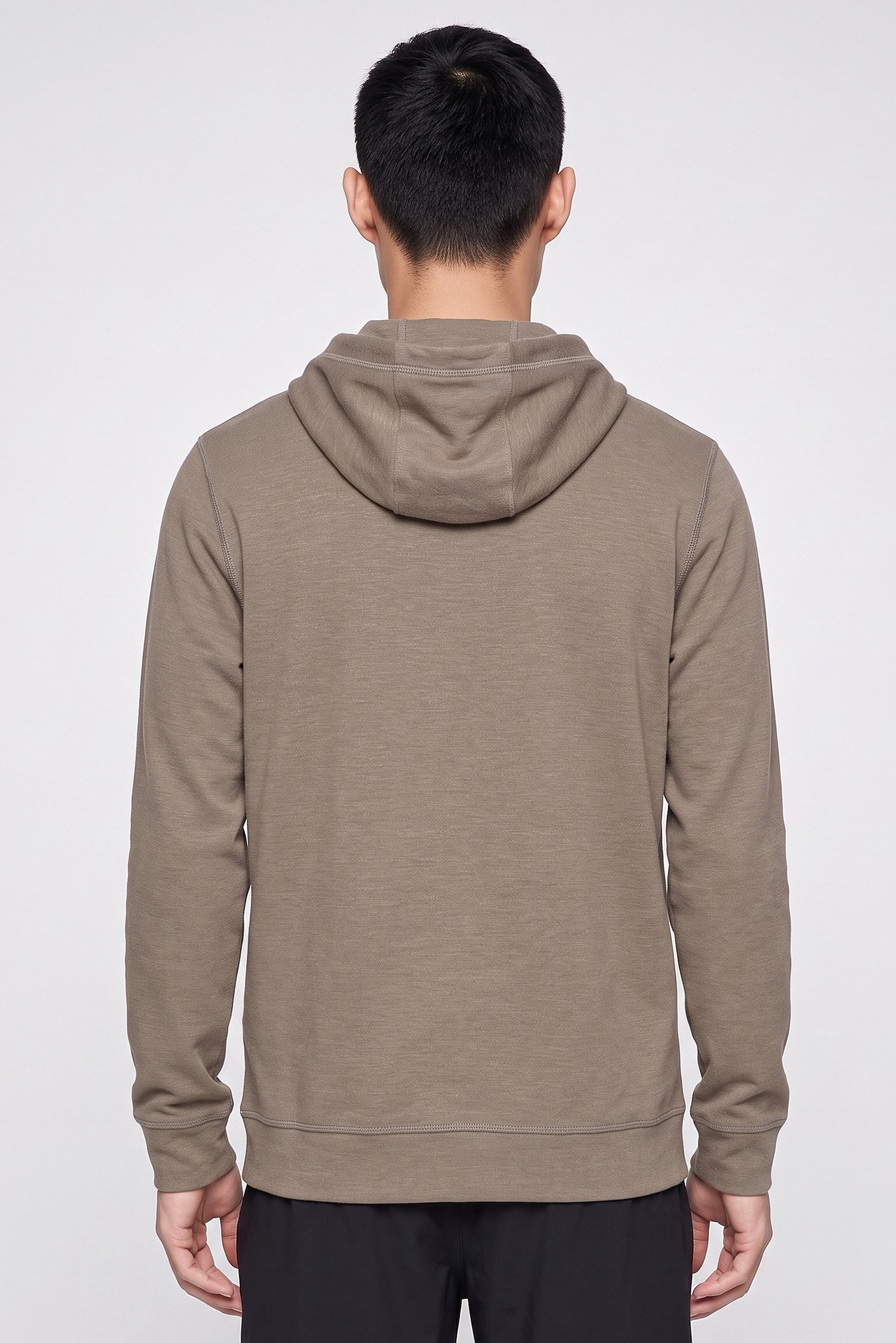 Men Sportswear  Fit Long Sleeve Outdoor Hoodie, Taupe