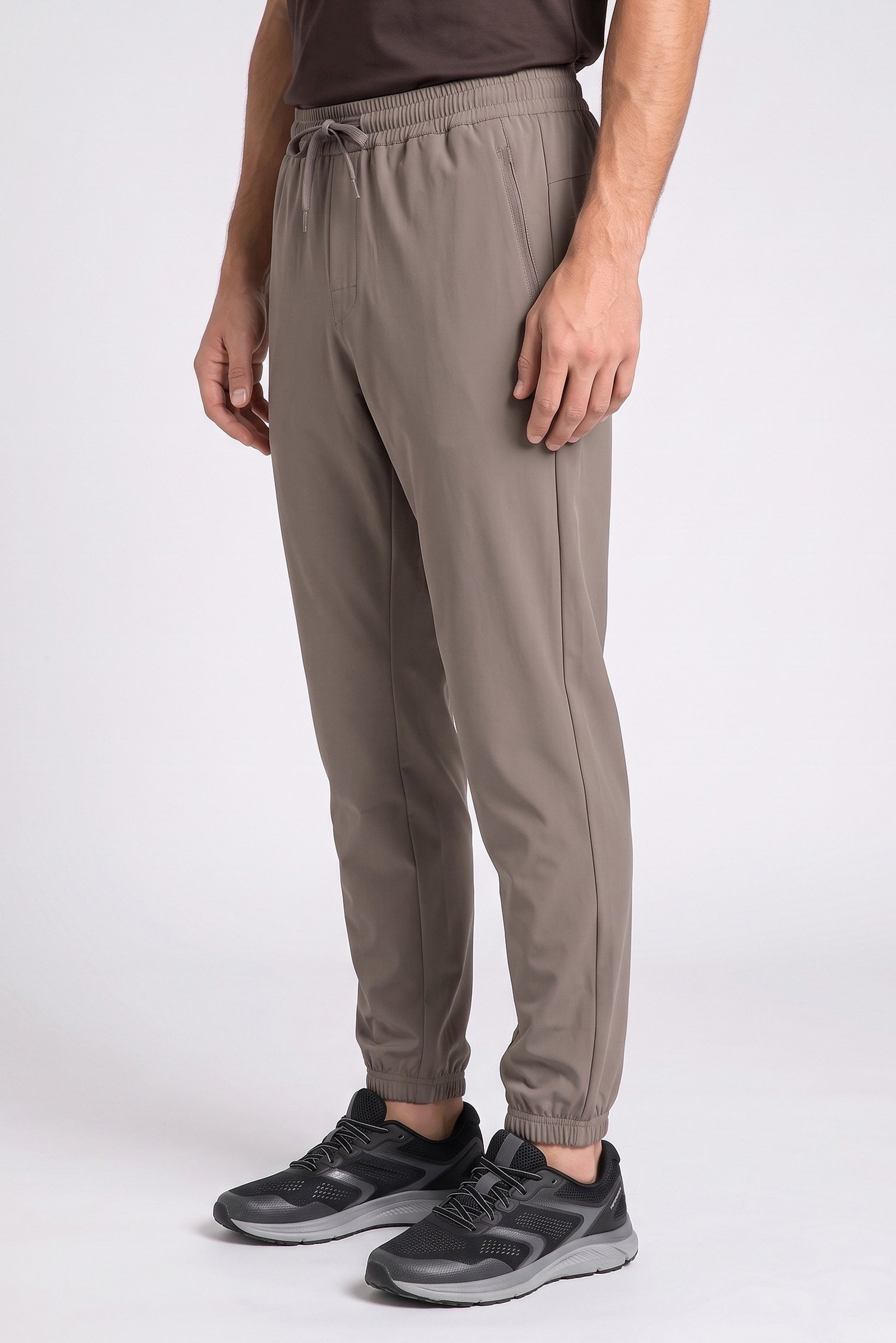 Men Sportswear Fit Training Track Pants, Taupe