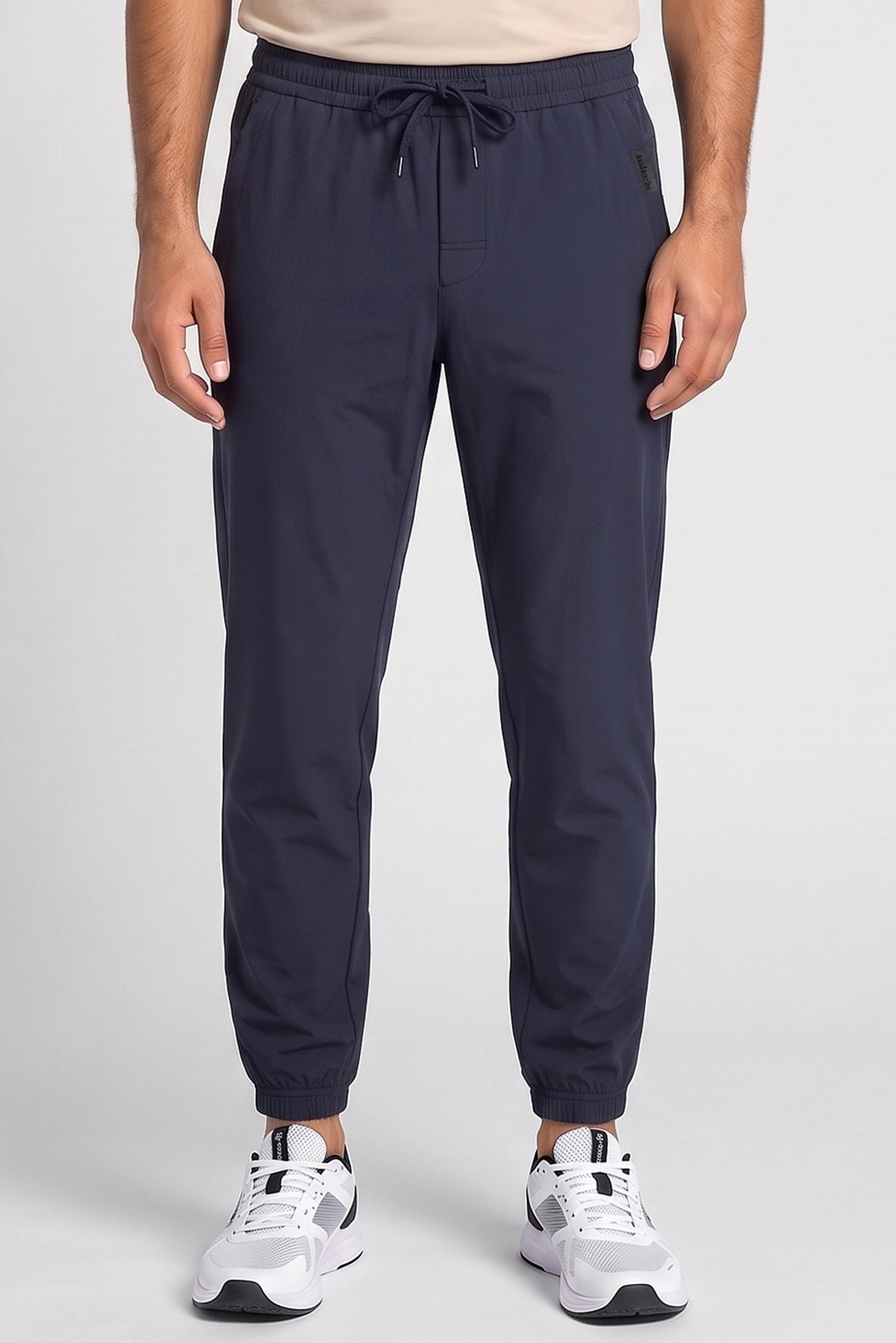 Men Sportswear Fit Outdoor Track Pants, Deep Navy