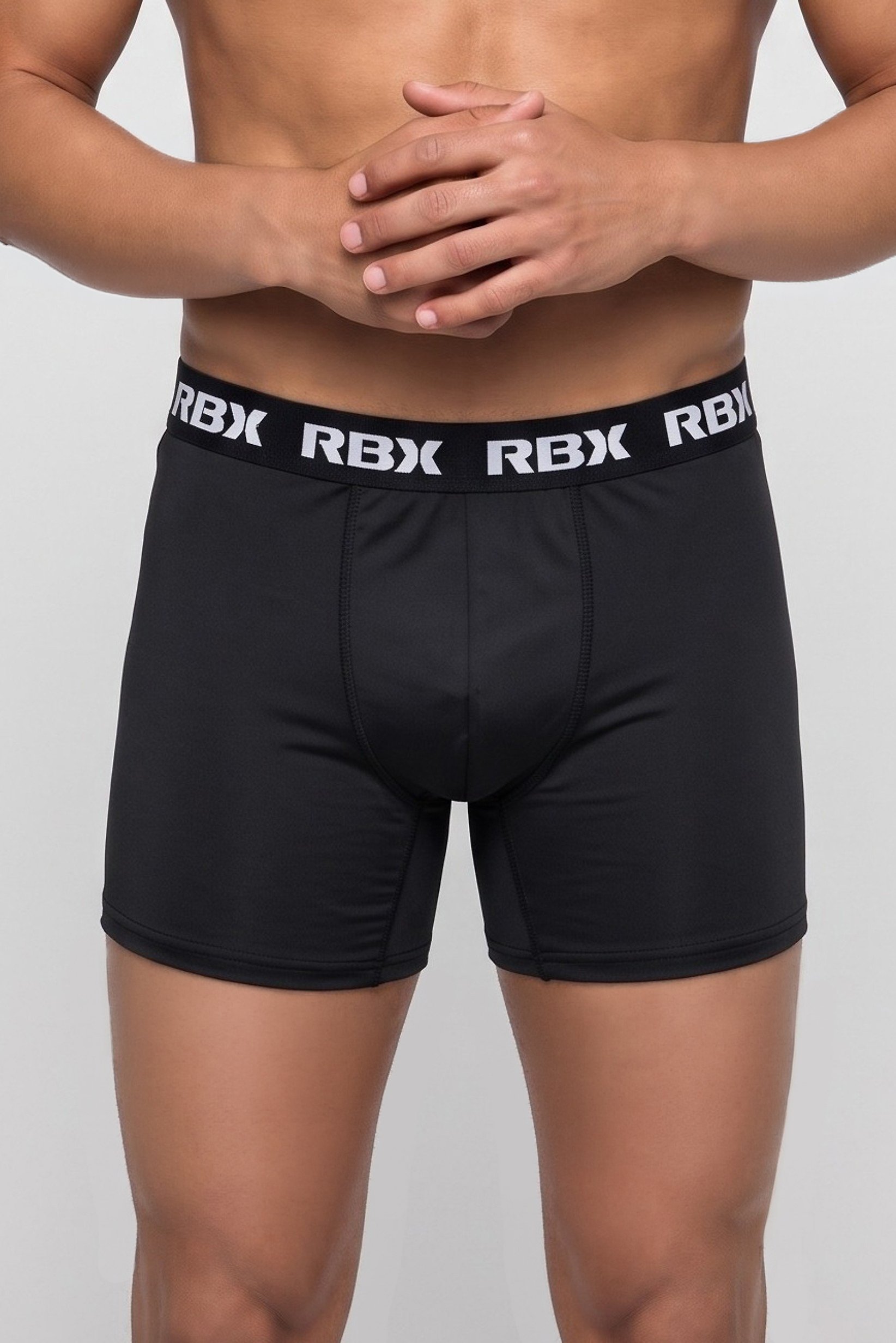 Men 4 Pieces Brand Logo Boxer Briefs, Black
