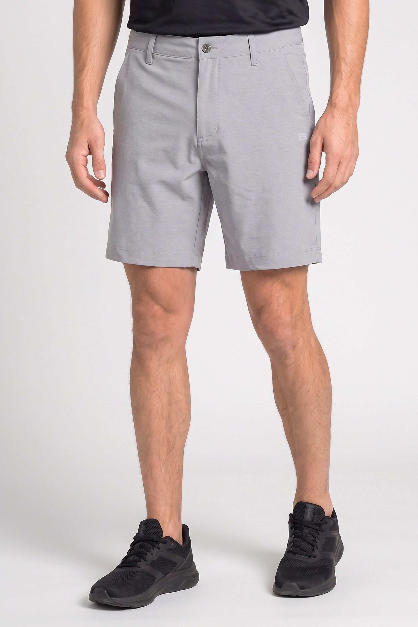 Men Sportswear Fit Brand Logo Walking Shorts,  Grey