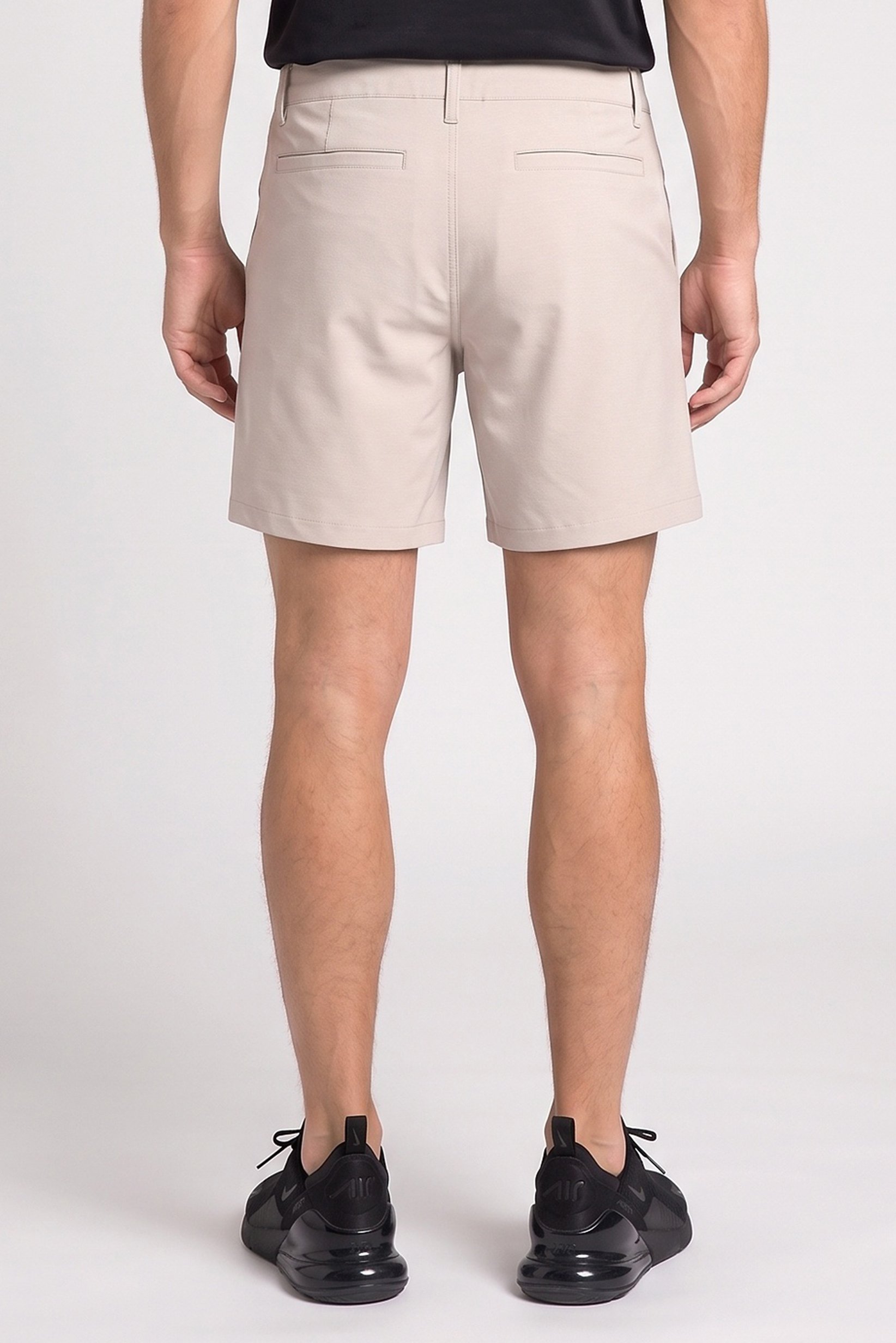 Men Sportswear Fit 8 Inseam Walking Shorts, Light Beige