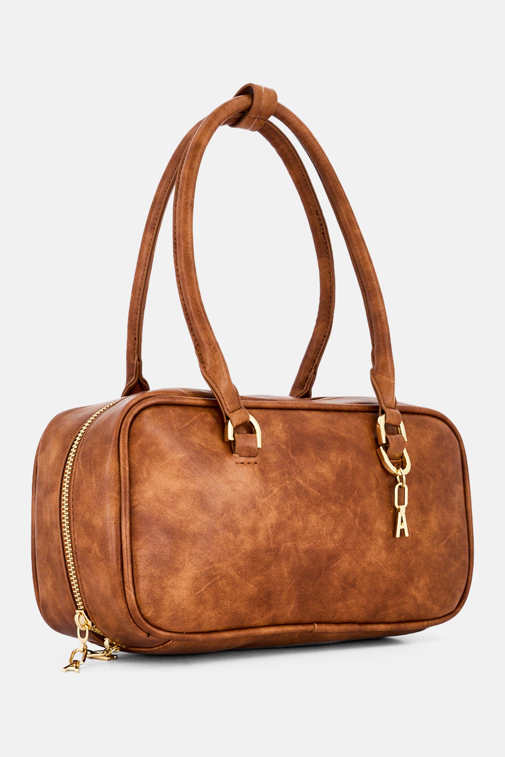 Women Solid Handbag, Tan