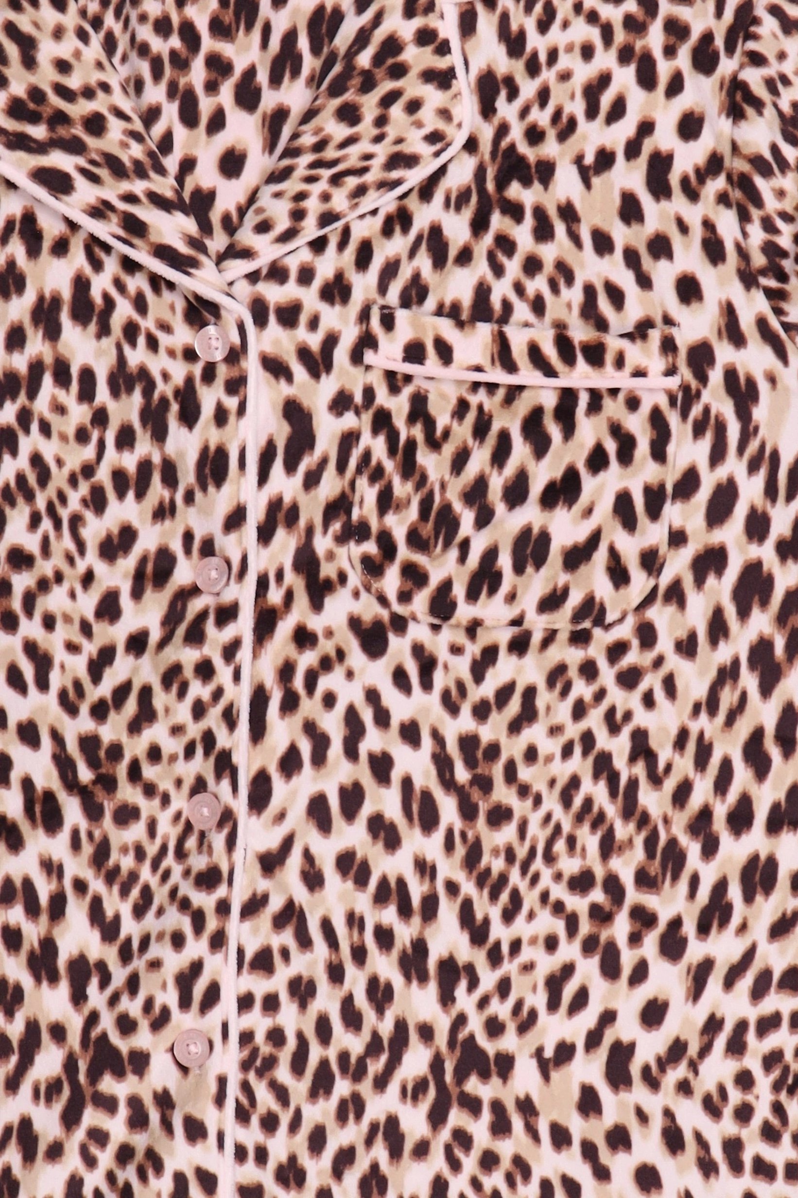 Women 2 Pcs Animal Print Long Sleeve Pajama Top And Pants Set, Multicolor