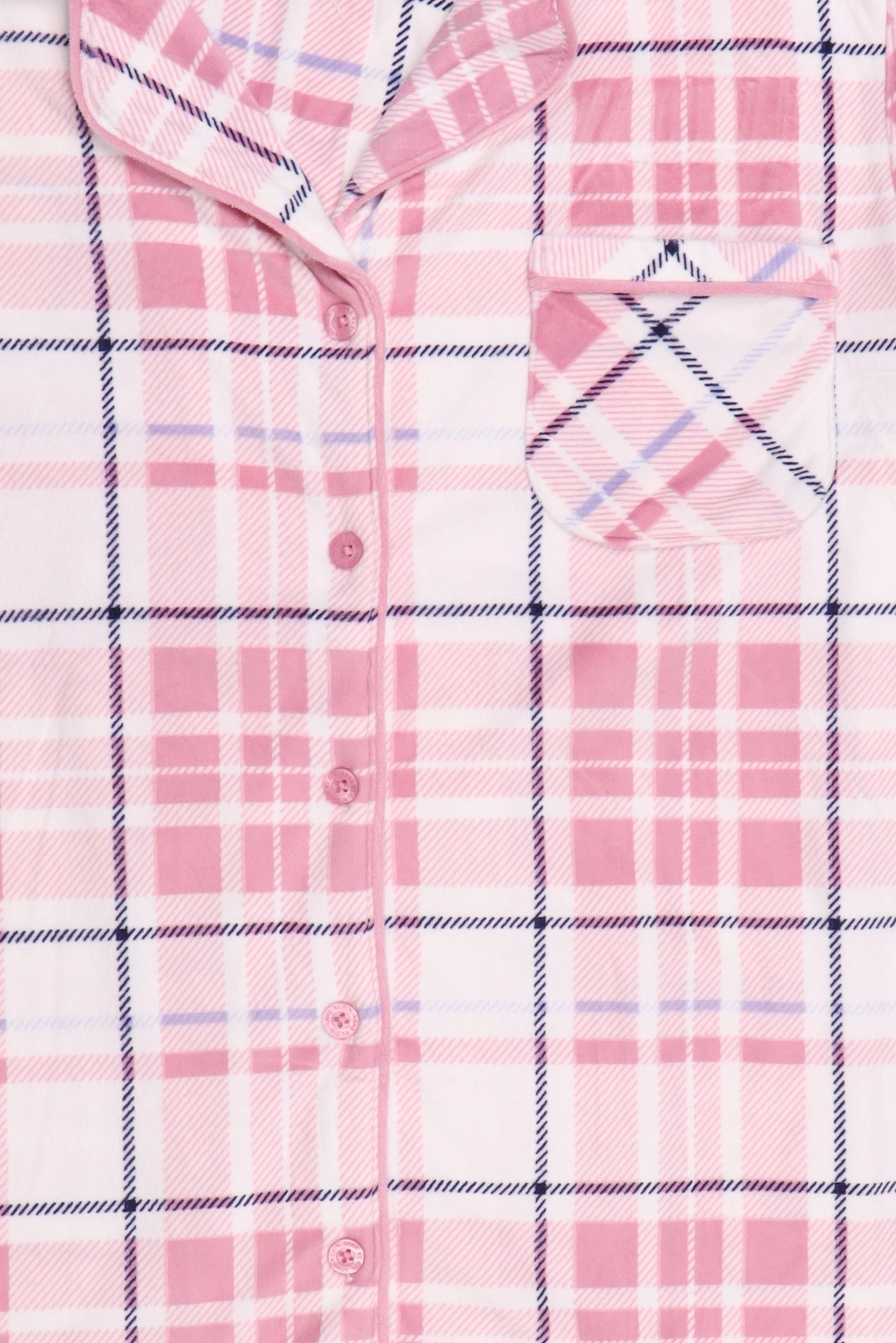 Women Plaid Long Sleeve Top And Pants Sleepwear Set, Multicolor