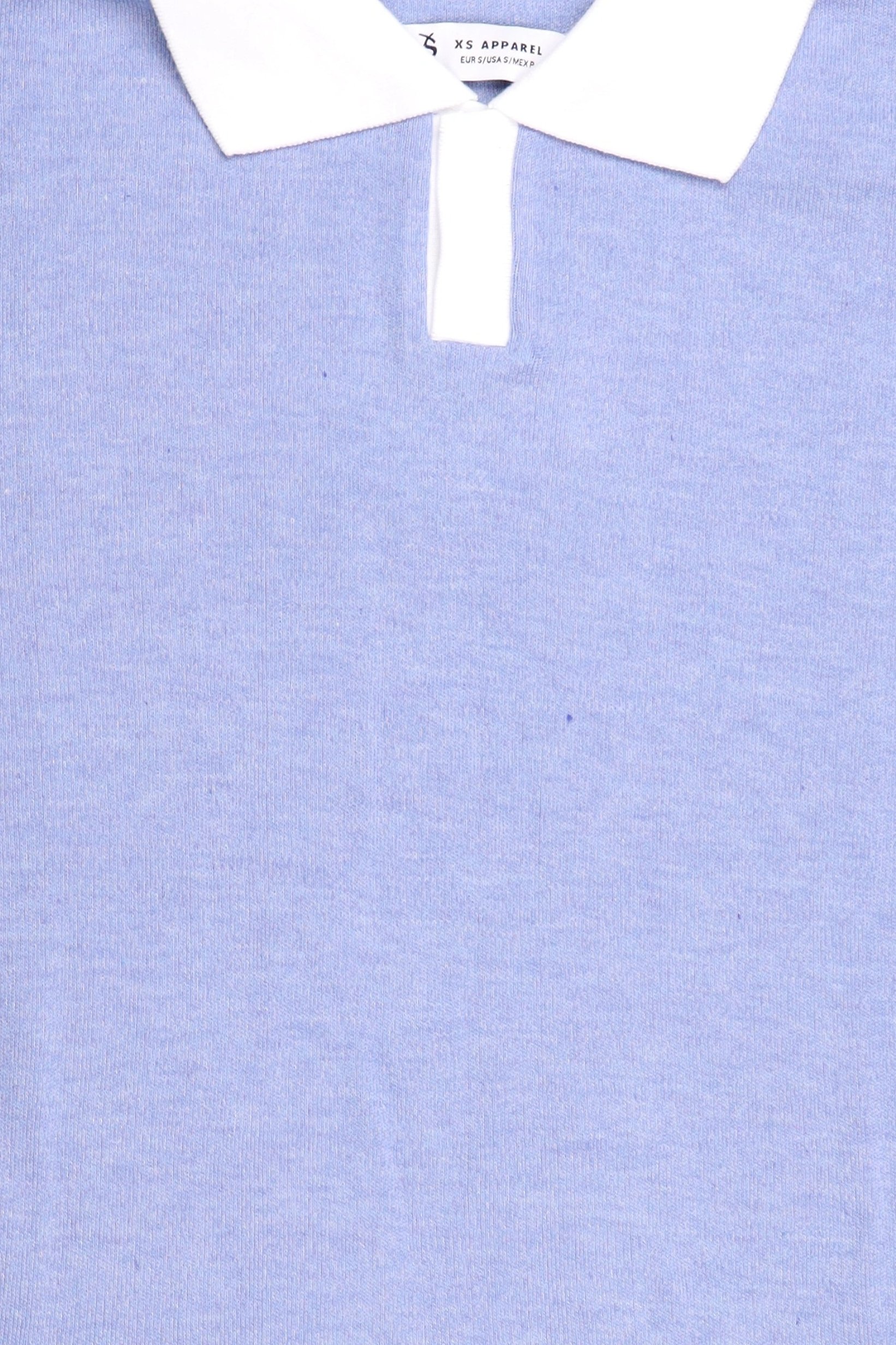 Men Spread Collar Textured Short Sleeve Polo Shirt, Sky Blue